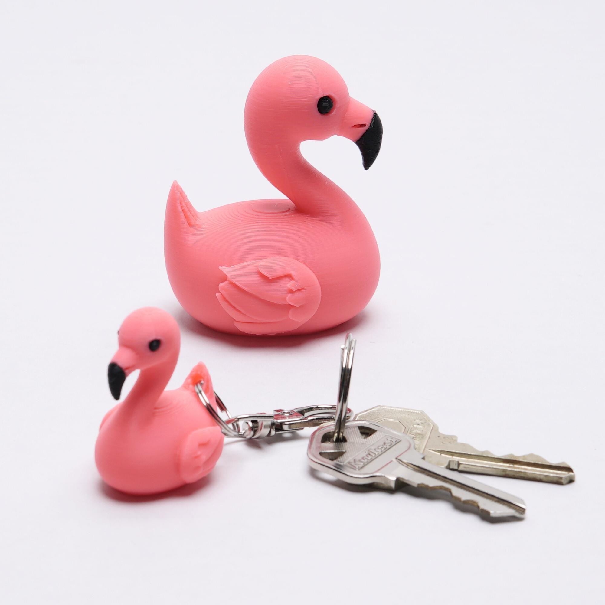Flamingo Duck Keychain Charm Clip Bag Accessory 4x4 Ducking Gift Idea Gator Fan University Florida Team Supporter Handbag Decoration