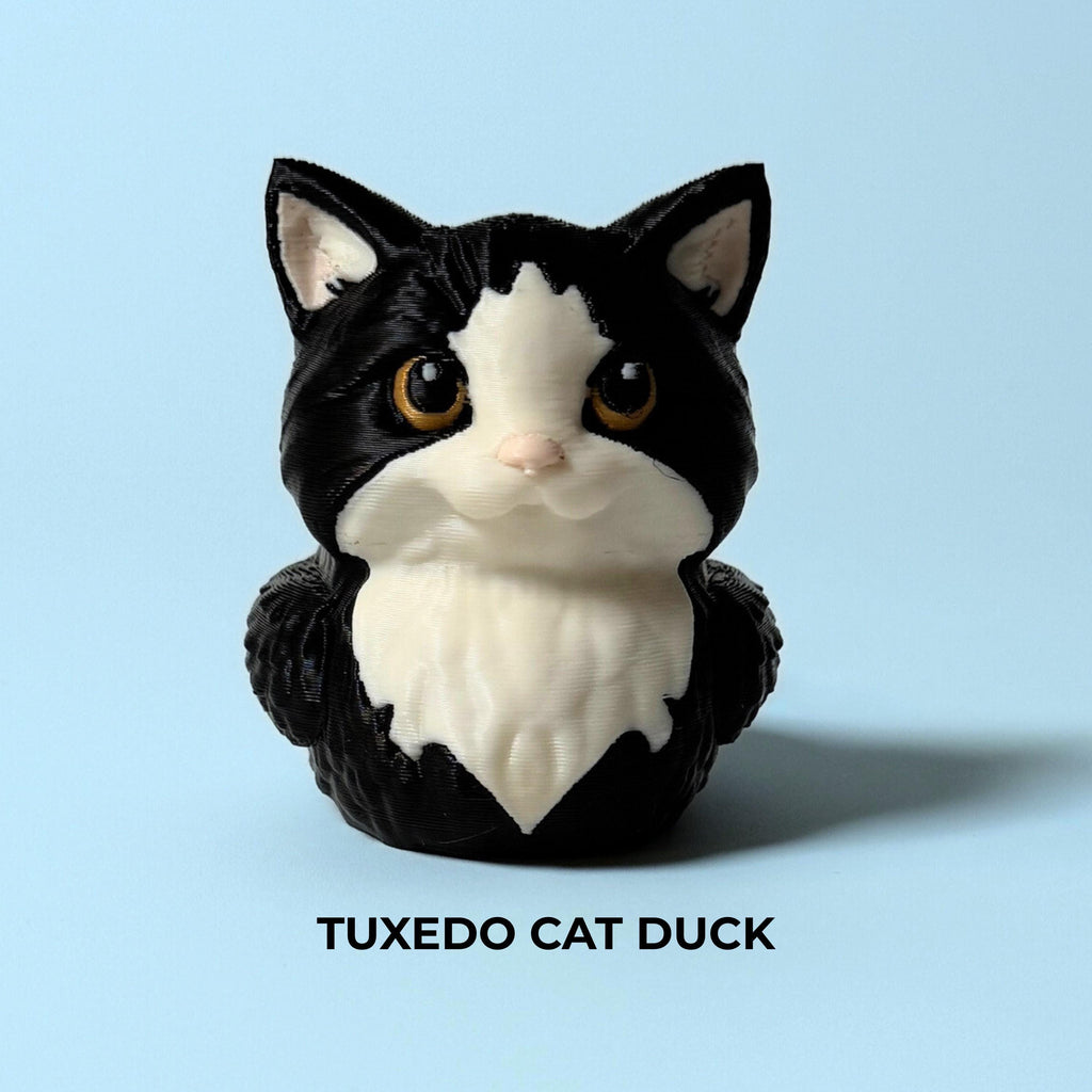 Tuxedo Cat Duck - 4x4 Ducking Gift Dashboard Decoration Cruise Hide Seek Cat Lover Gift Black White Kitty