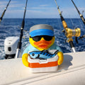 Fishing Duck | Fisherman Dashboard Decoration, Desk Ornament & Funny Gift
