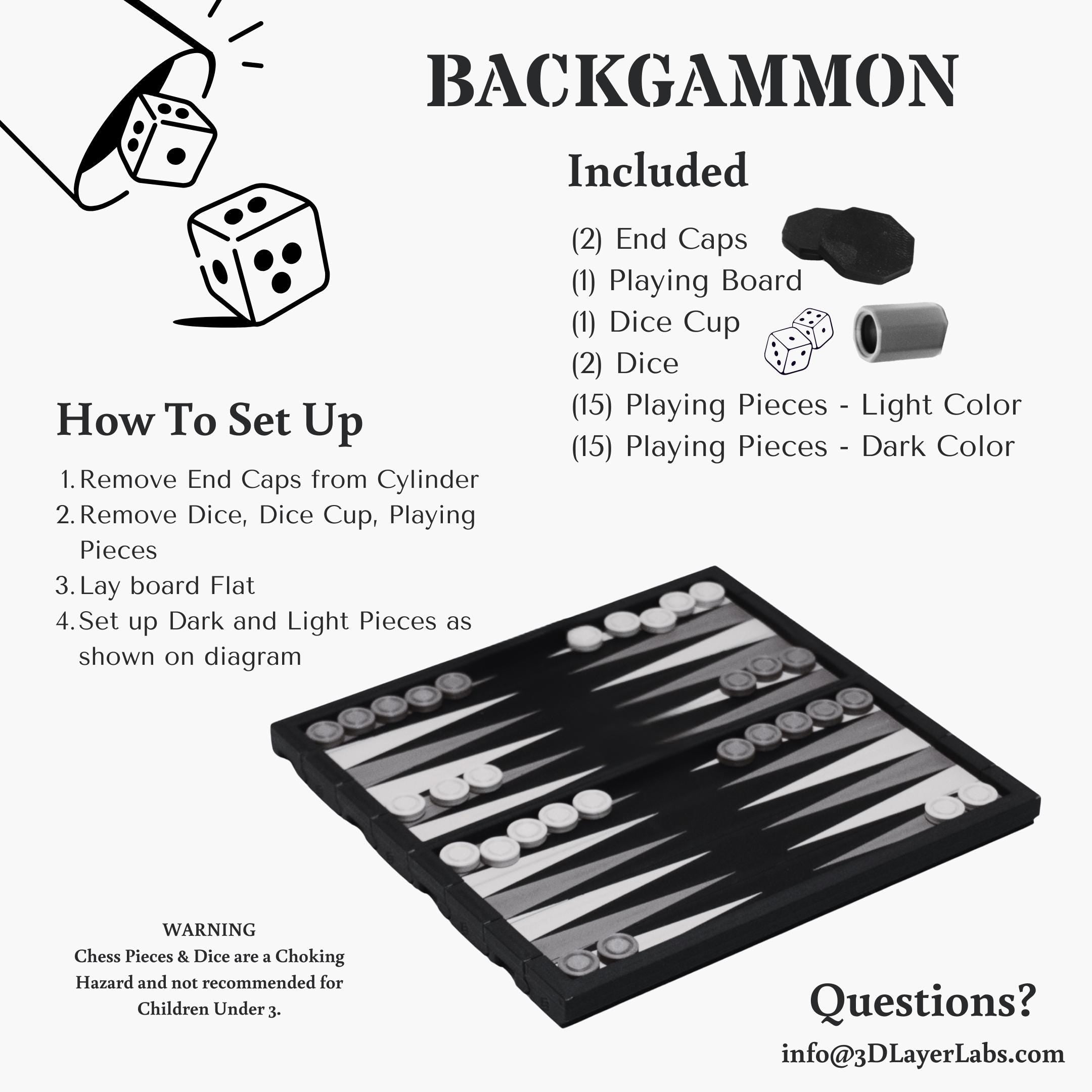 Portable Backgammon Set Travel Board Game Gift Idea Men Strategy Game Roll Up Compact Design Waterproof Material Outdoor Entertainment