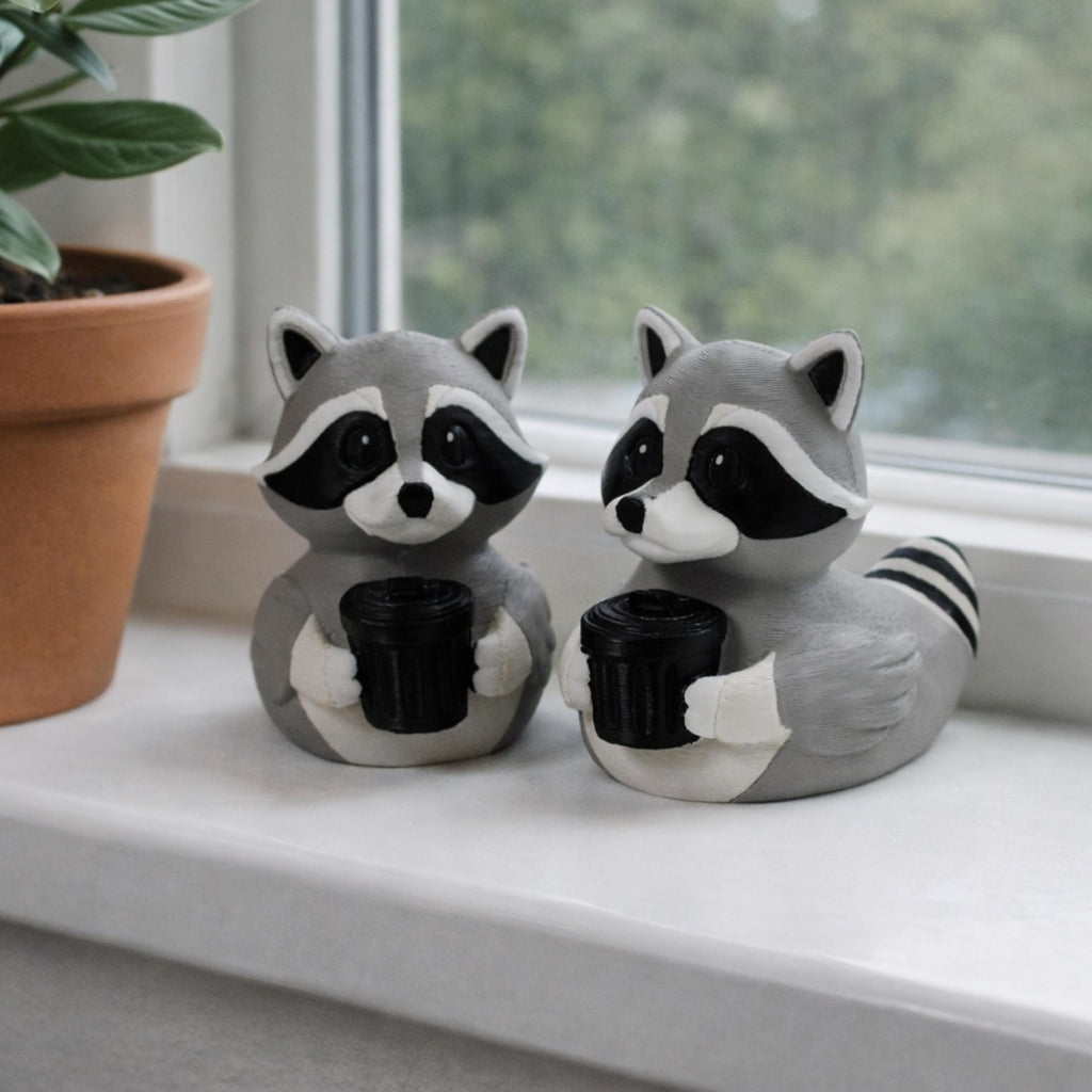 Raccoon Duck - 4x4 Ducking Gift Dashboard Decoration Cruise Hide Seek Trash Bandit Funny Collectible