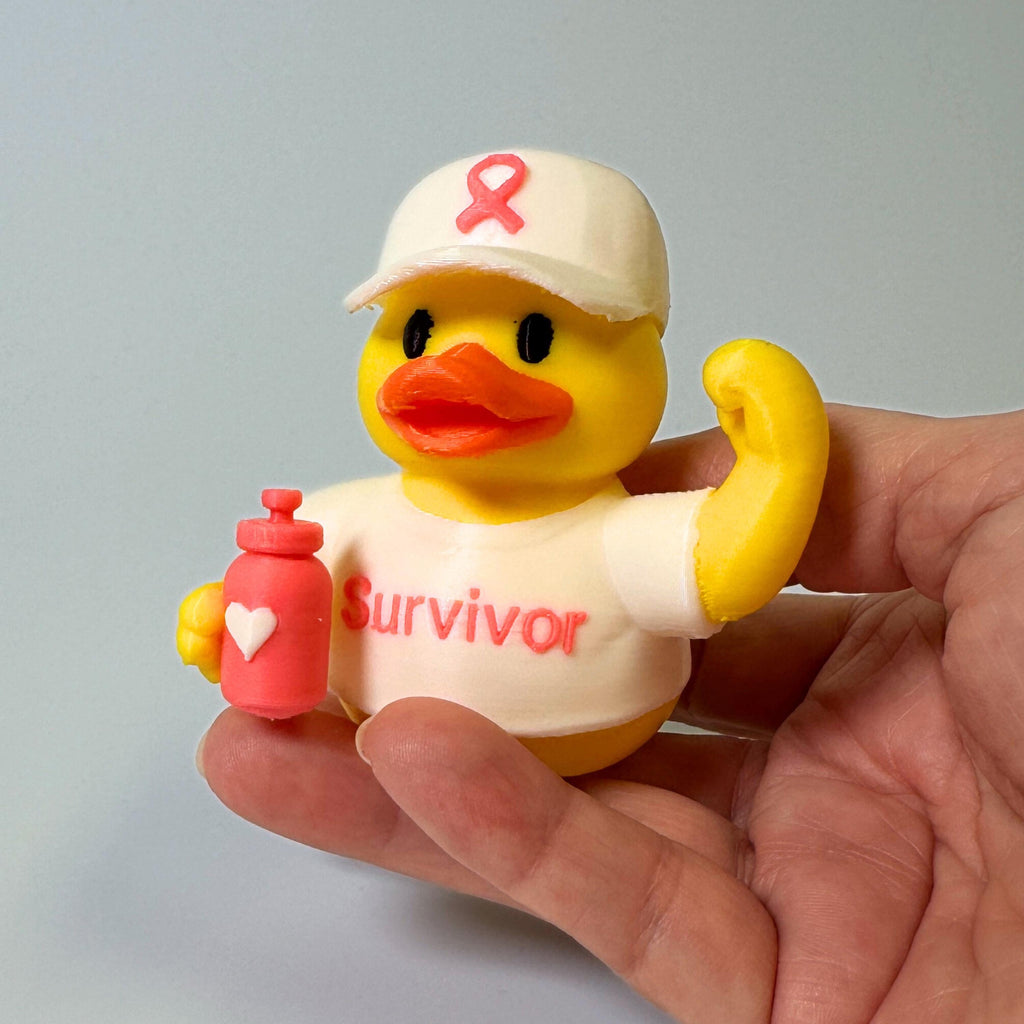 Breast Cancer Duck Dashboard Custom Thank You Accessory Thoughtful Gift Survivor Warrior Supporter Pink Ribbon Awareness Patient Keepsake