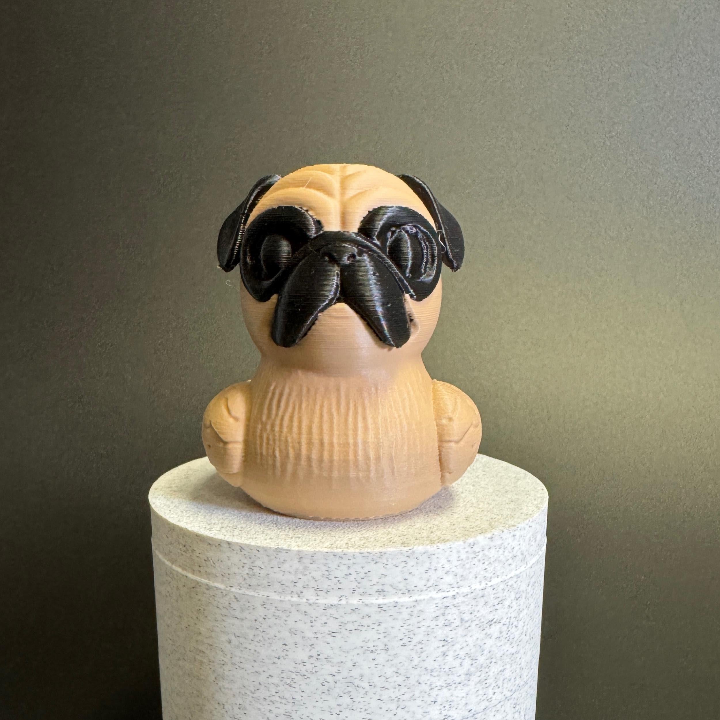 Pug Duck Ornament 4x4 Ducking Gift Idea Dashboard Decoration Collectible Dog Figurine Trail Surprise Toy Accessory Mirror Hanging Vehicle
