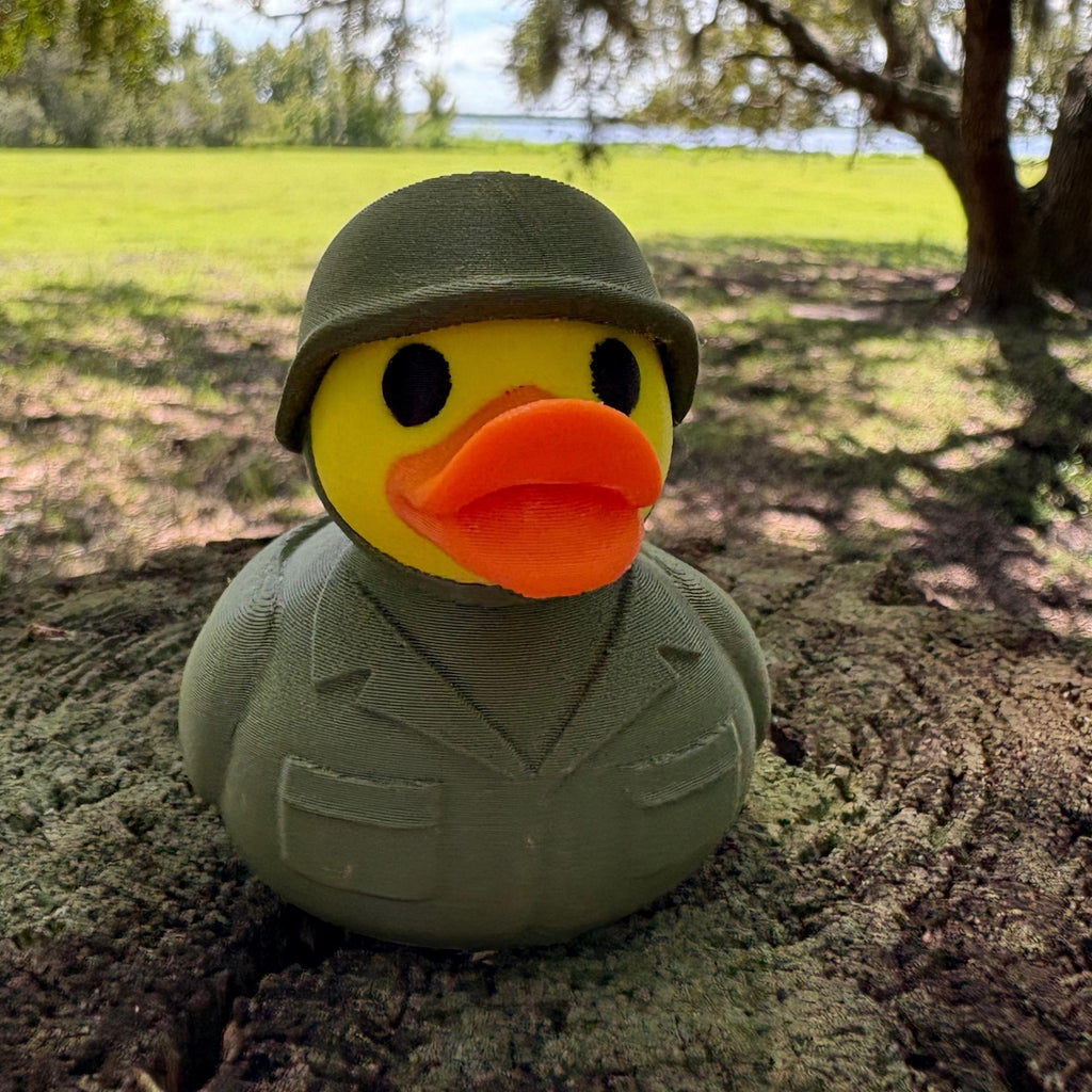 Military Duck | Patriot Gift, Boot Camp Graduation, Dashboard Decoration & 4x4 Ducking Accessory