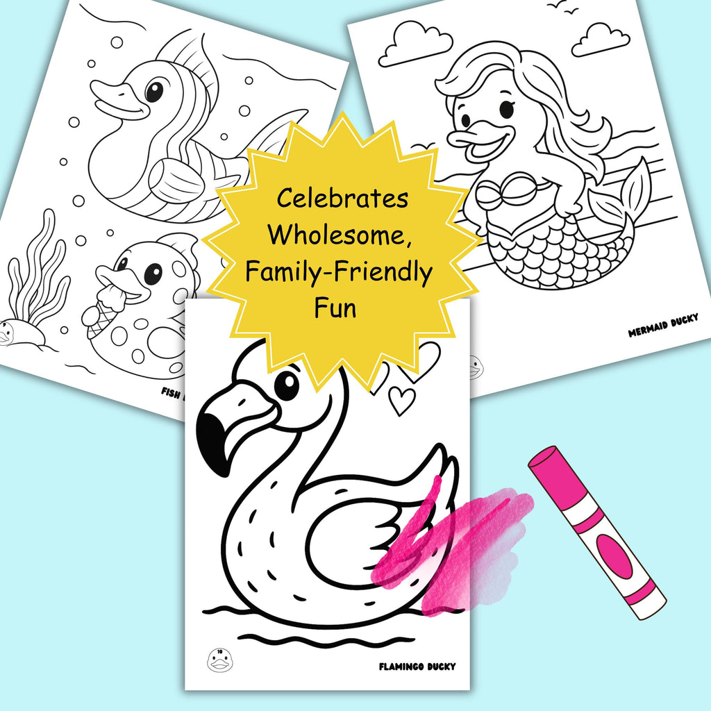 Cruise Duck Coloring Book | Printable Kids Activity, Family Fun & Vacation Memory Keepsake