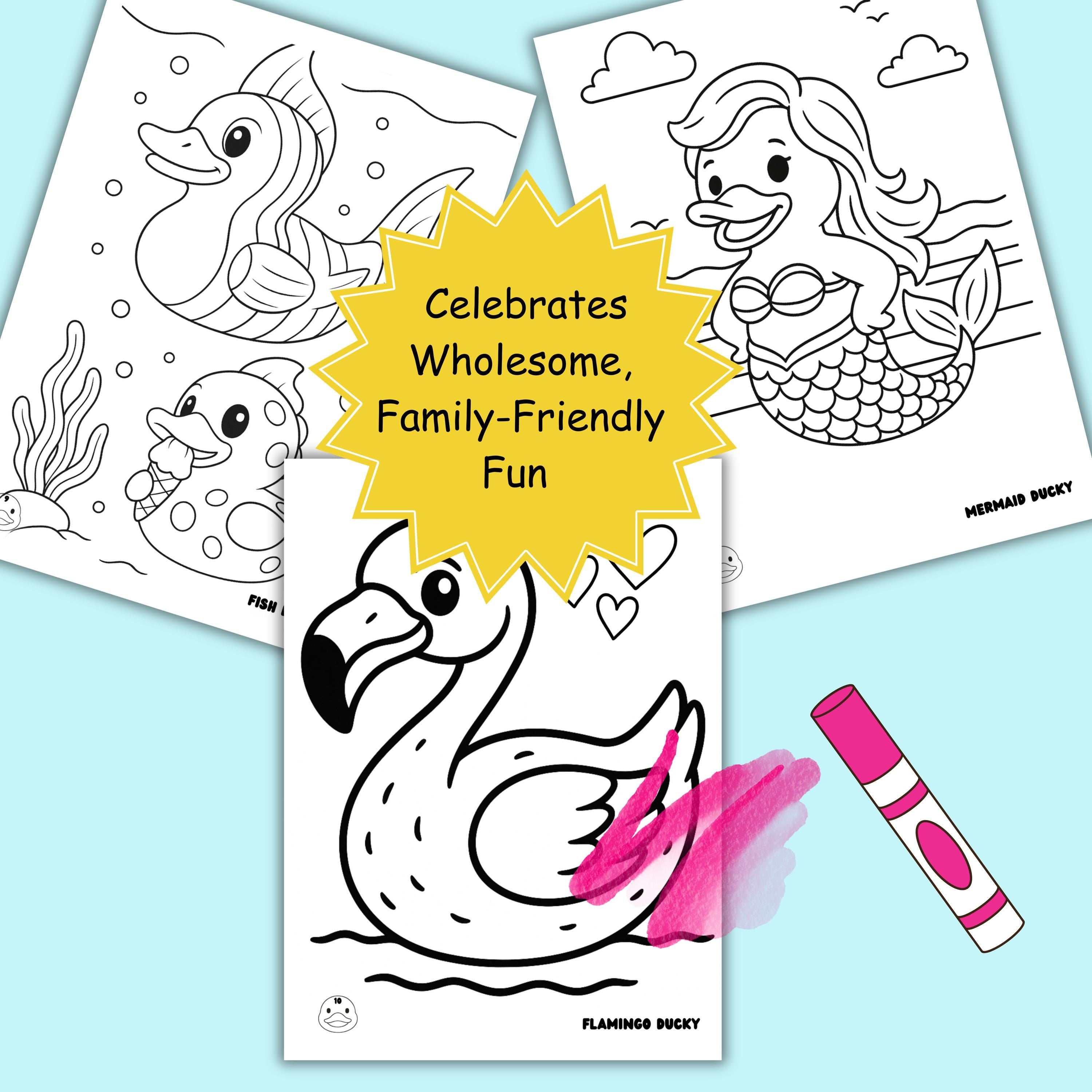 Cruise Duck Coloring Book | Printable Kids Activity, Family Fun & Vacation Memory Keepsake
