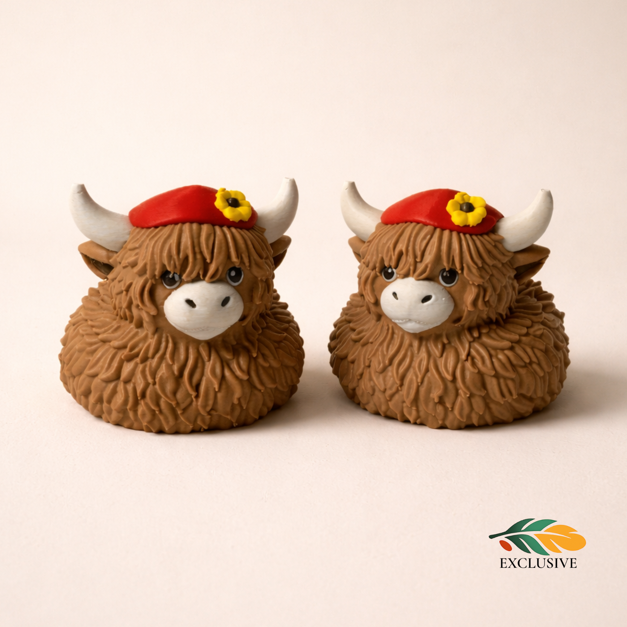 Highland Cow Duck - Dashboard Decoration Rustic Style Western Decor Cruise Duck