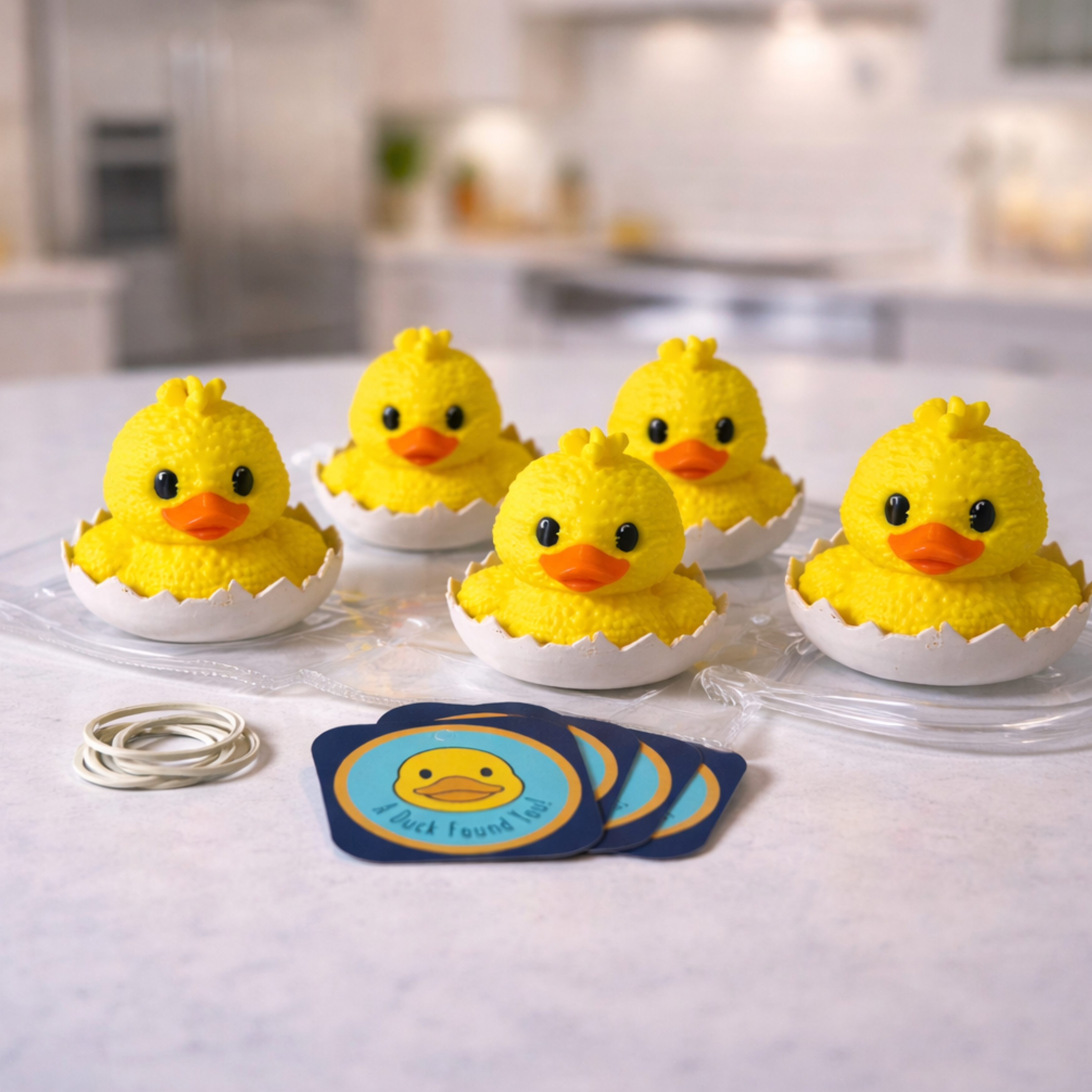 Duck Themed Favor Baby Shower Keepsake 3D Printed Hatching Duckling Design Perfect Thank You Gift Unique Guest Appreciation Present Cute Animal Memento Special Event Favor Adorable Nursery Decoration Small Collectible Item Celebration Gift