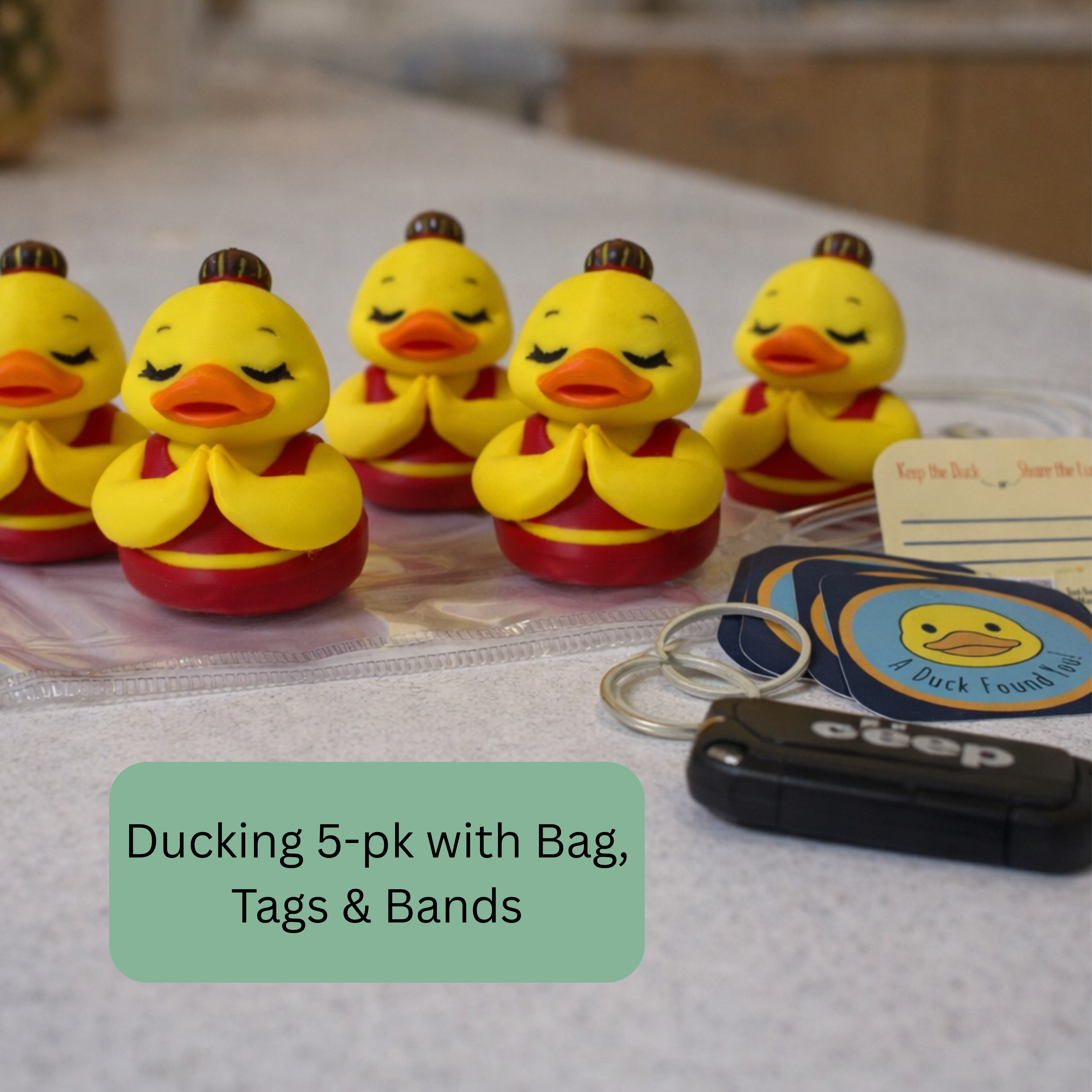 Yoga Duck | Fitness Gift, Zen Desk Buddy, Dashboard Decoration & 4x4 Ducking Accessory
