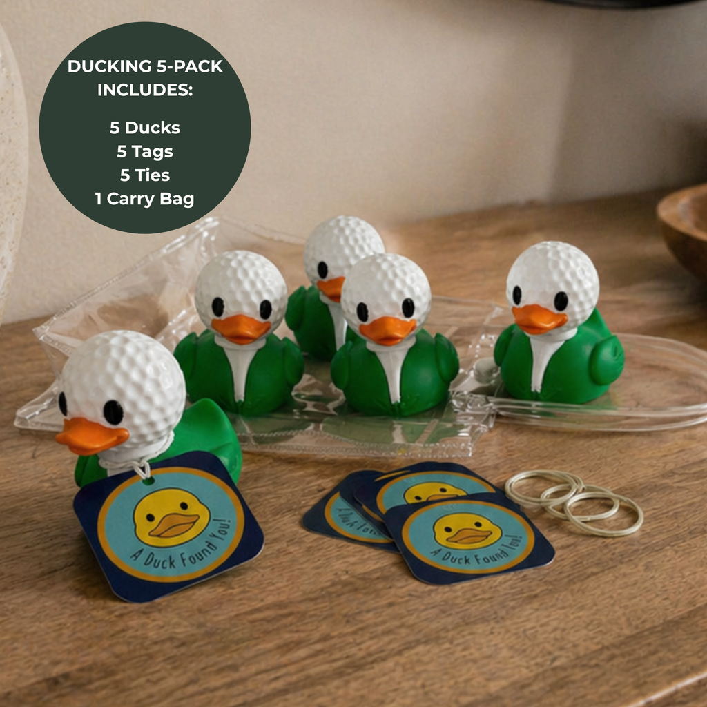 Golf Enthusiast Dashboard Duck Car Accessory Golf Ball Texture Novelty Gift Funny Vehicle Ornament Interior Decoration Dashboard Companion Automobile Accent Golf Lover Present Birthday Gift For Golfer Coach Appreciation Car Interior Display