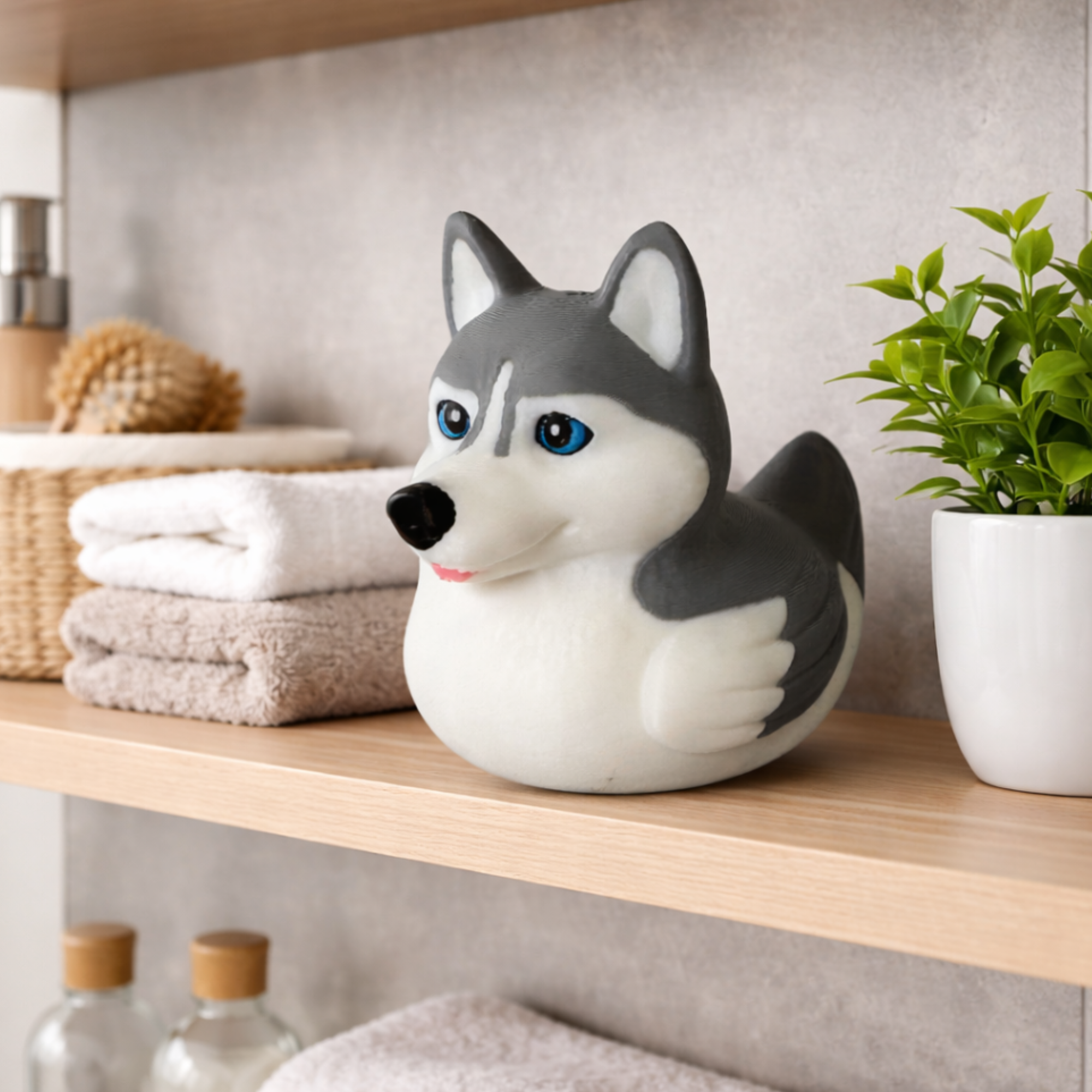 Husky Dashboard Duck Vehicle Decoration 4x4 Accessory Dog Themed Adventure Gift Alaska Cruise Hide Seek Surprise Desk Decor Gift for Him