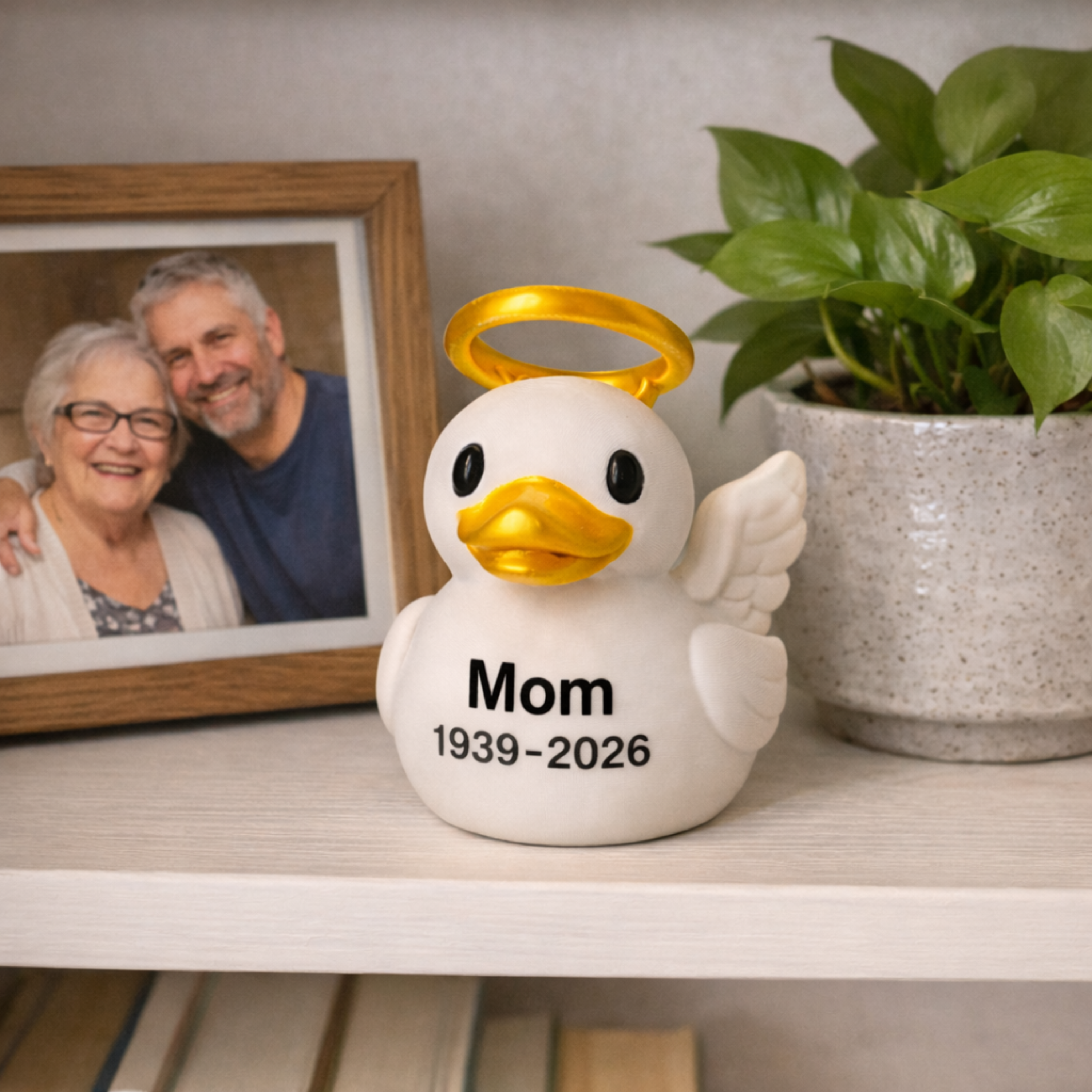 Memorial Angel Duck - Personalized Sympathy Gift Keepsake