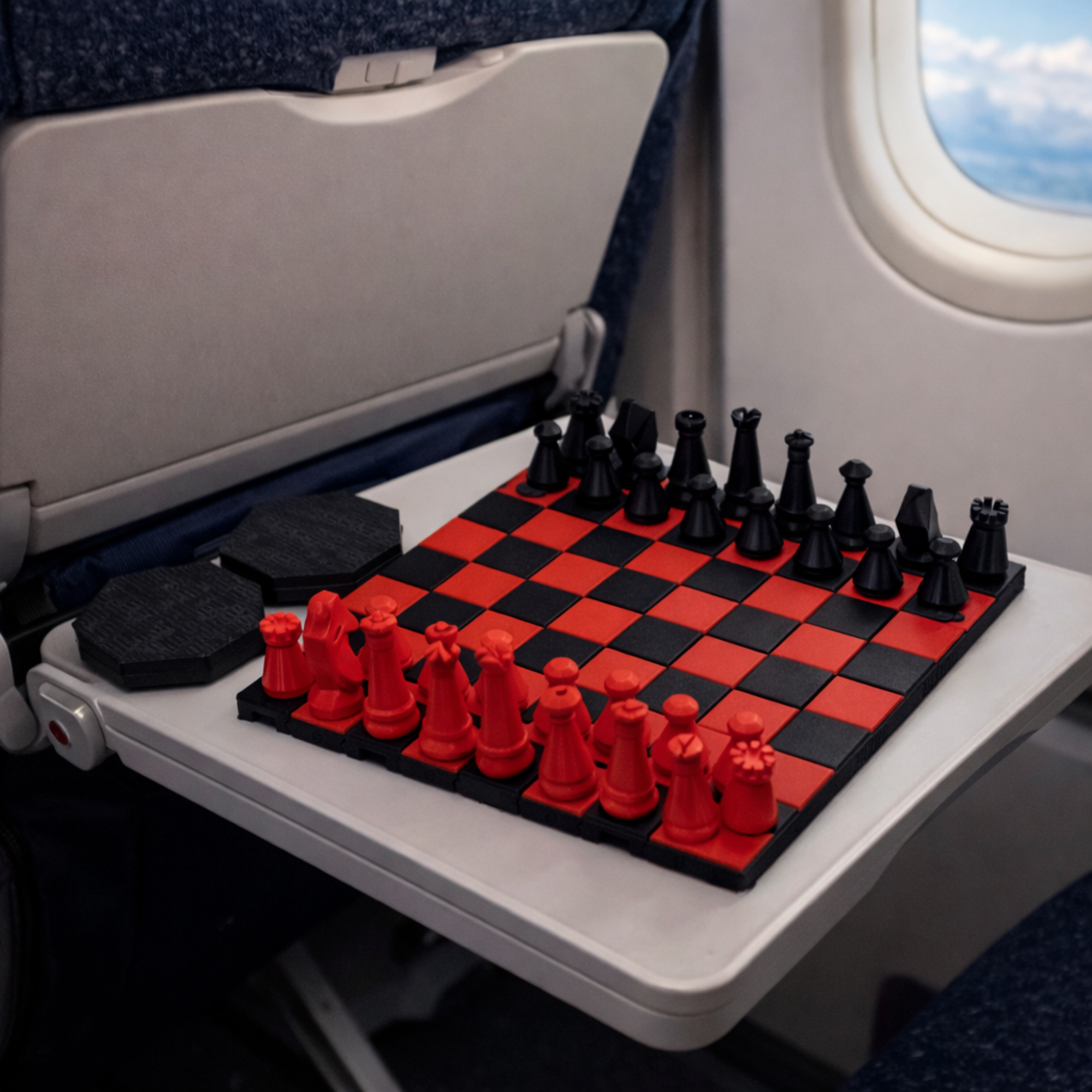 Travel Chess Set Waterproof Outdoor Board Game Night Entertainment Family Activity Road Trip Portable Chess Checker Set Game Traveler Gift
