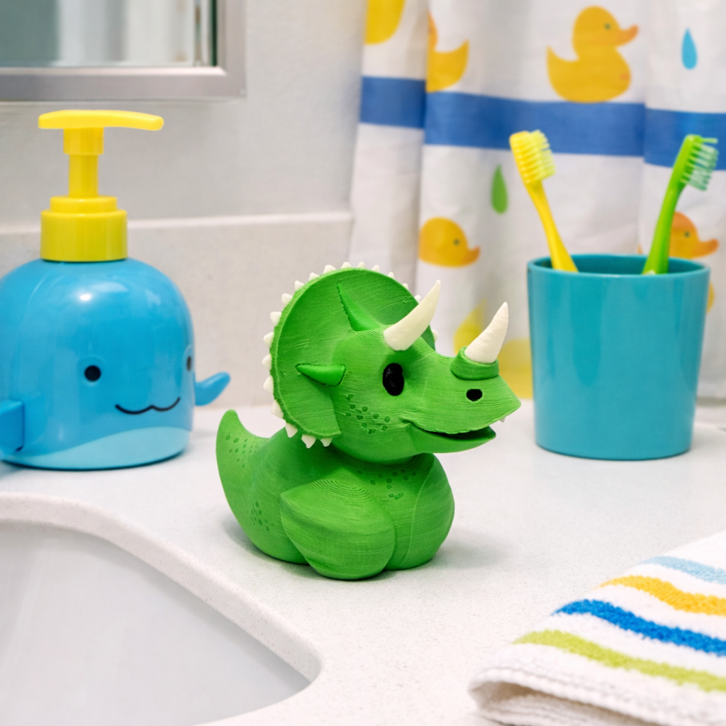 Triceratops Cruise Duck — Dinosaur 4x4 Collectible & Sensory Fidget Toy