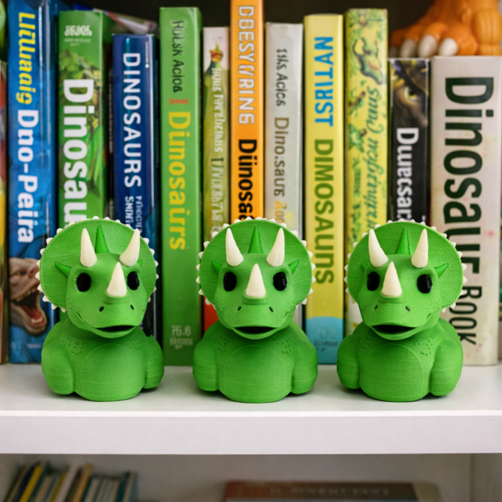 Triceratops Cruise Duck — Dinosaur 4x4 Collectible & Sensory Fidget Toy