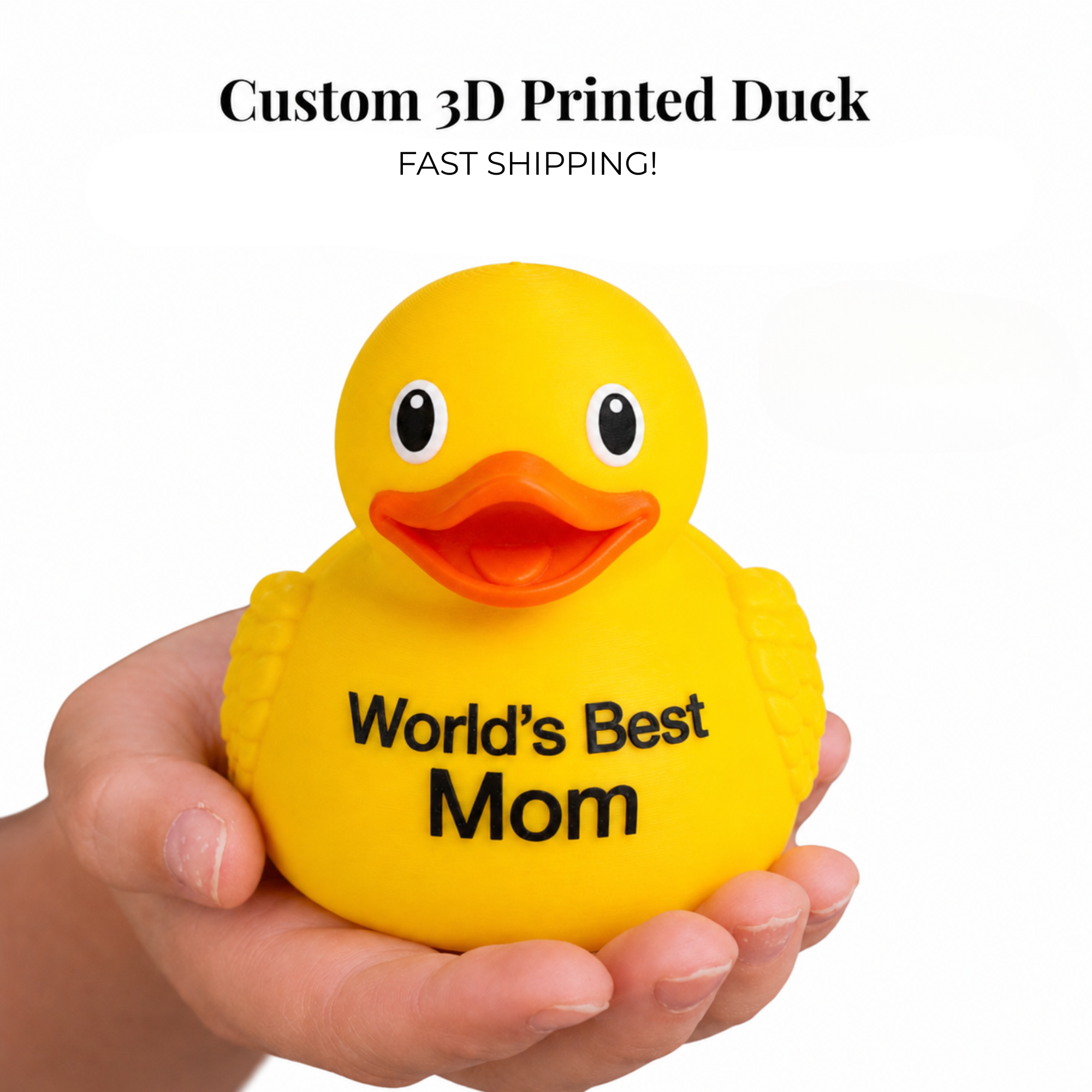 Personalized Duck Gift Custom Name Design 3D Printed Desk Toy Unique Birthday Present Handmade Novelty Item Office Display Fun Quirky Character Coworker Gift Team Building Essential Conversation Starter Cubicle Accessory Workspace Fun