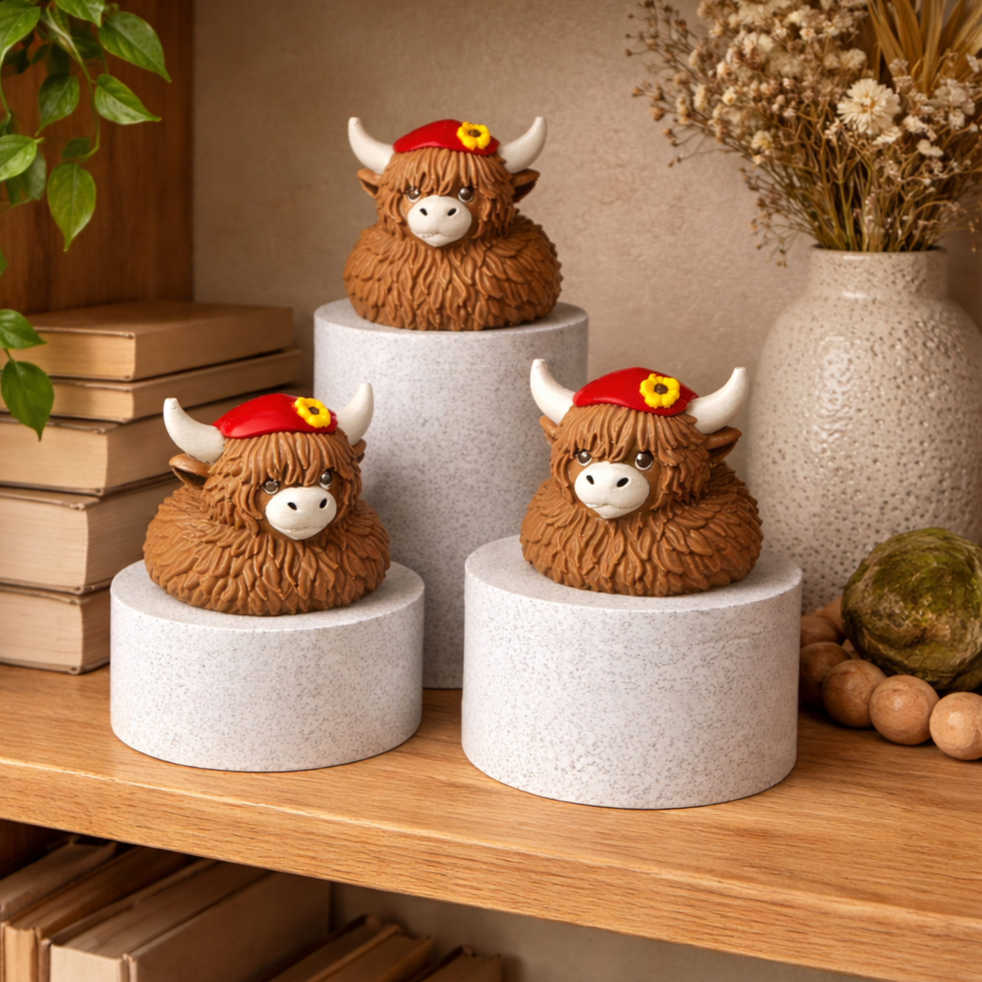 Highland Cow Duck - Dashboard Decoration Rustic Style Western Decor Cruise Duck