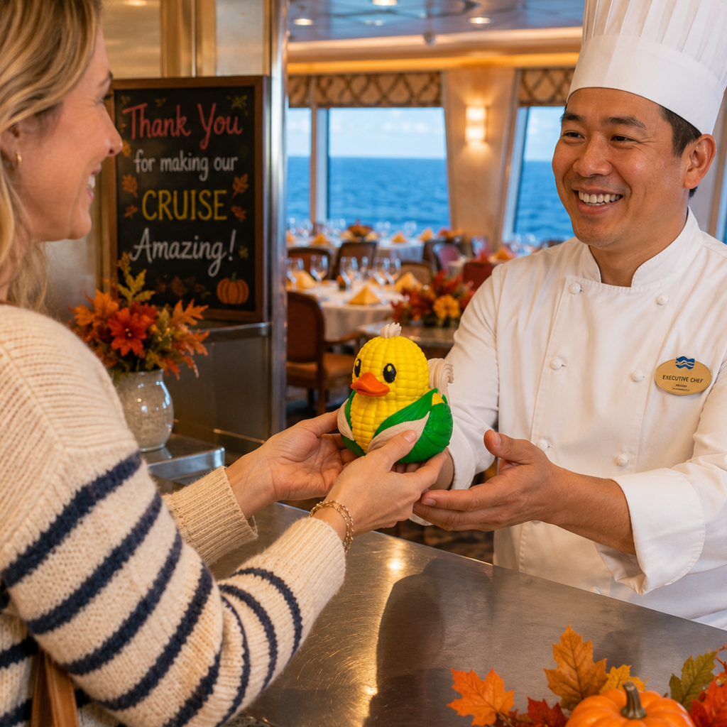 Ducking Corn Duck – Cornthemed Farm Dashboard Gift for Nebraska