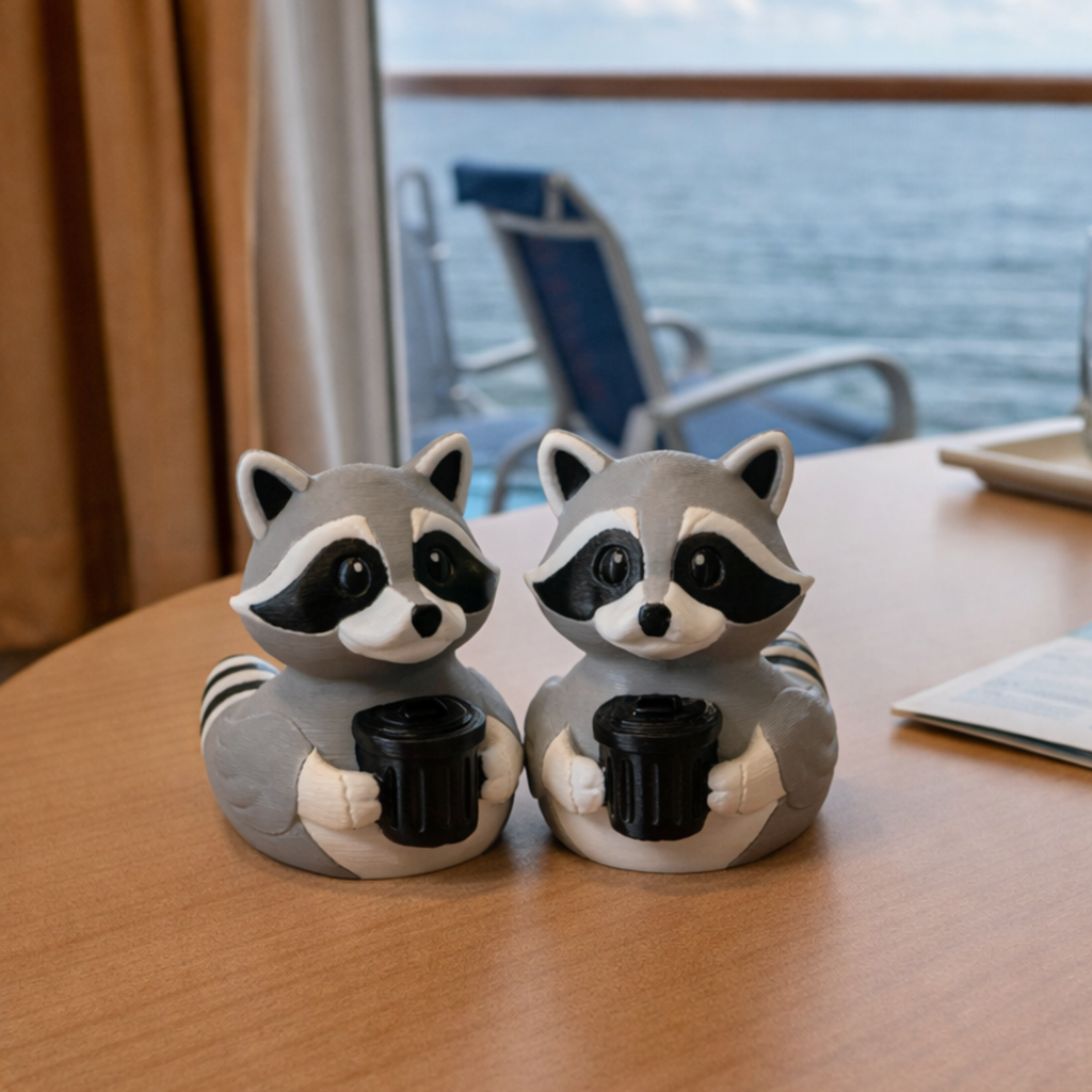 Raccoon Duck - 4x4 Ducking Gift Dashboard Decoration Cruise Hide Seek Trash Bandit Funny Collectible