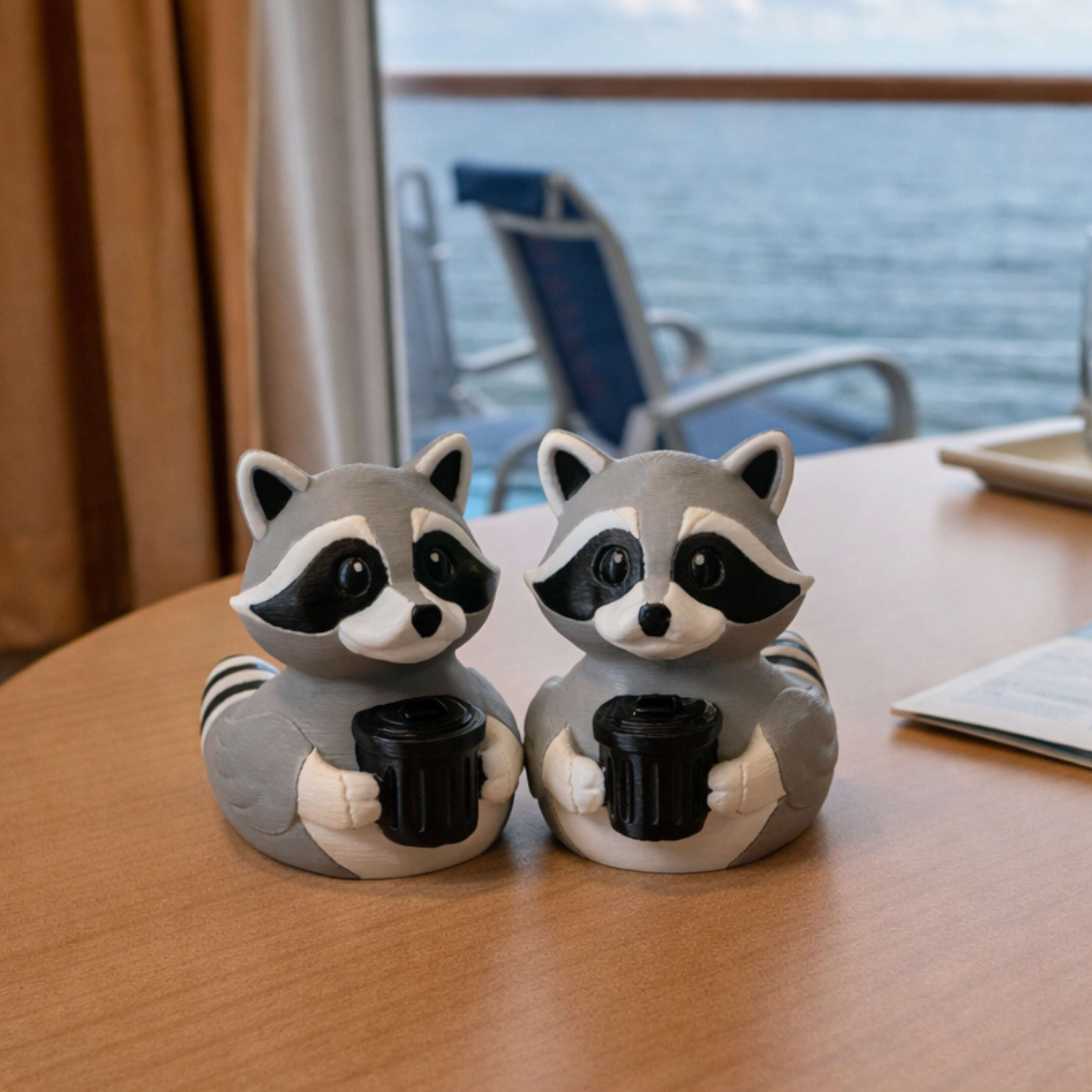 Raccoon Duck - 4x4 Ducking Gift Dashboard Decoration Cruise Hide Seek Trash Bandit Funny Collectible