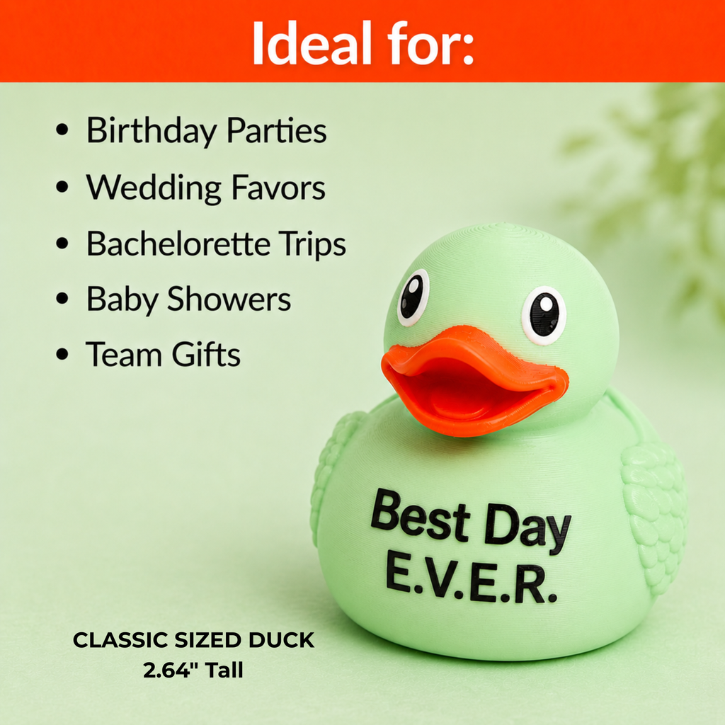 Custom Name Duck Personalized Gift Design 3D Printed Desk Toy Handmade Novelty Item Unique Birthday Present Office Workspace Accessory Fun Quirky Character Display Coworker Appreciation Gift Team Building Essential Conversation Starter