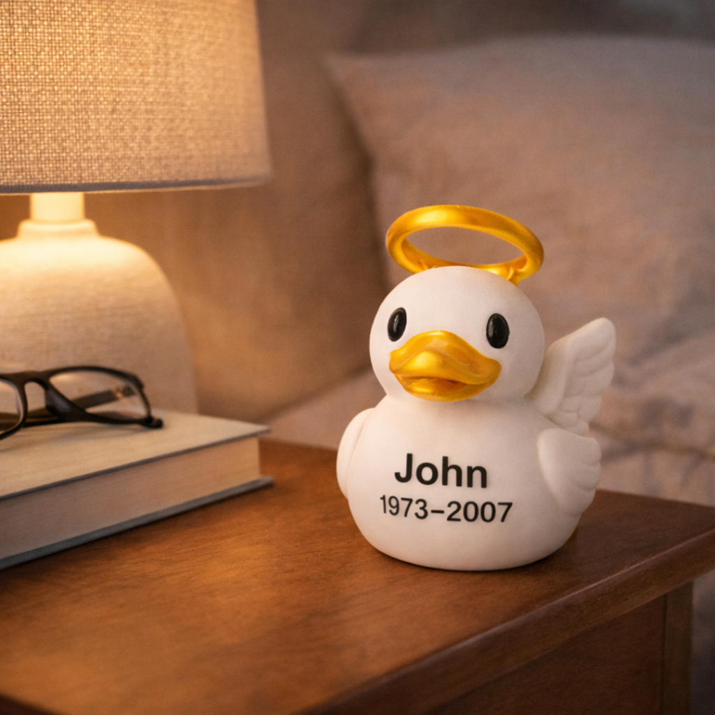 Memorial Angel Duck - Personalized Sympathy Gift Keepsake