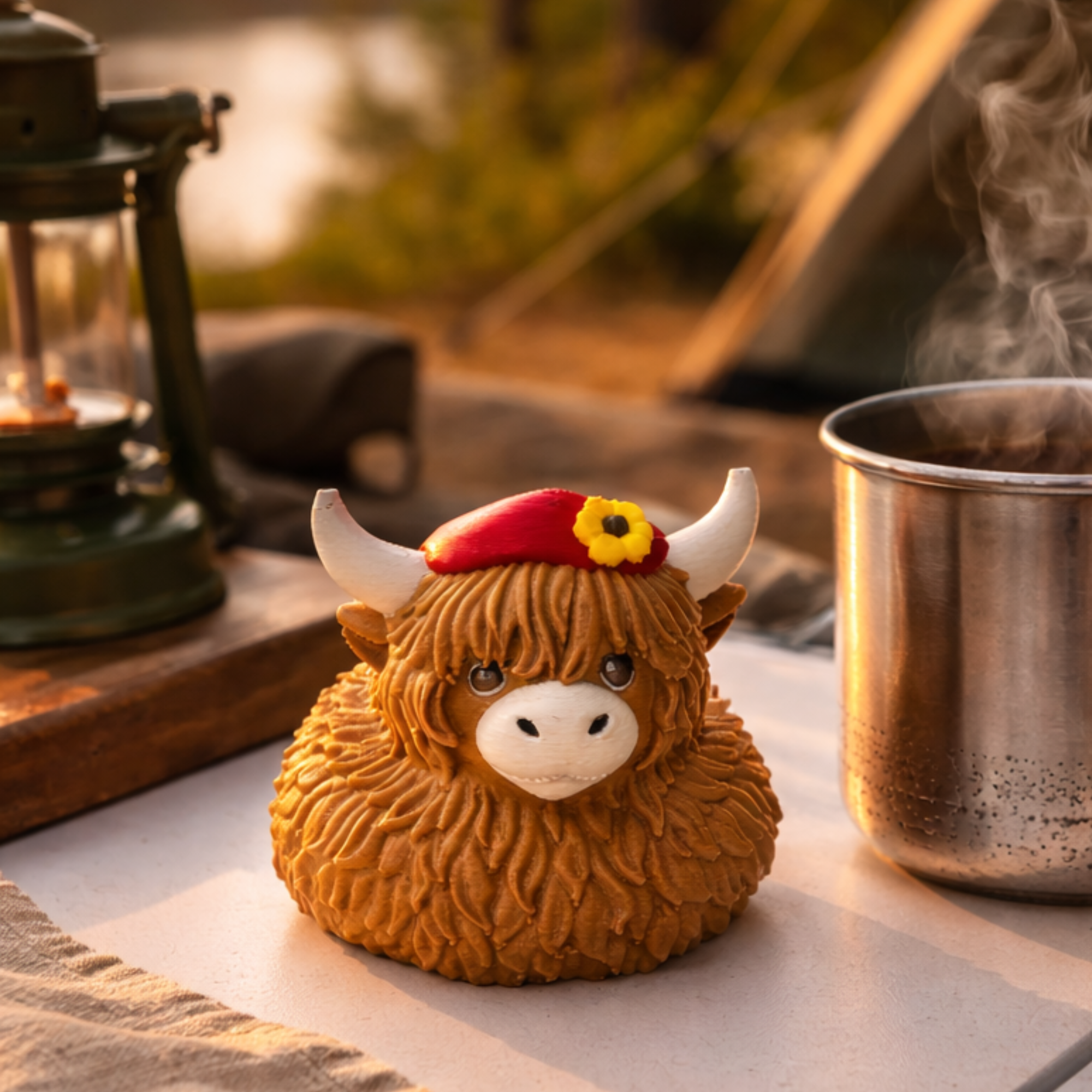 Highland Cow Duck - Dashboard Decoration Rustic Style Western Decor Cruise Duck