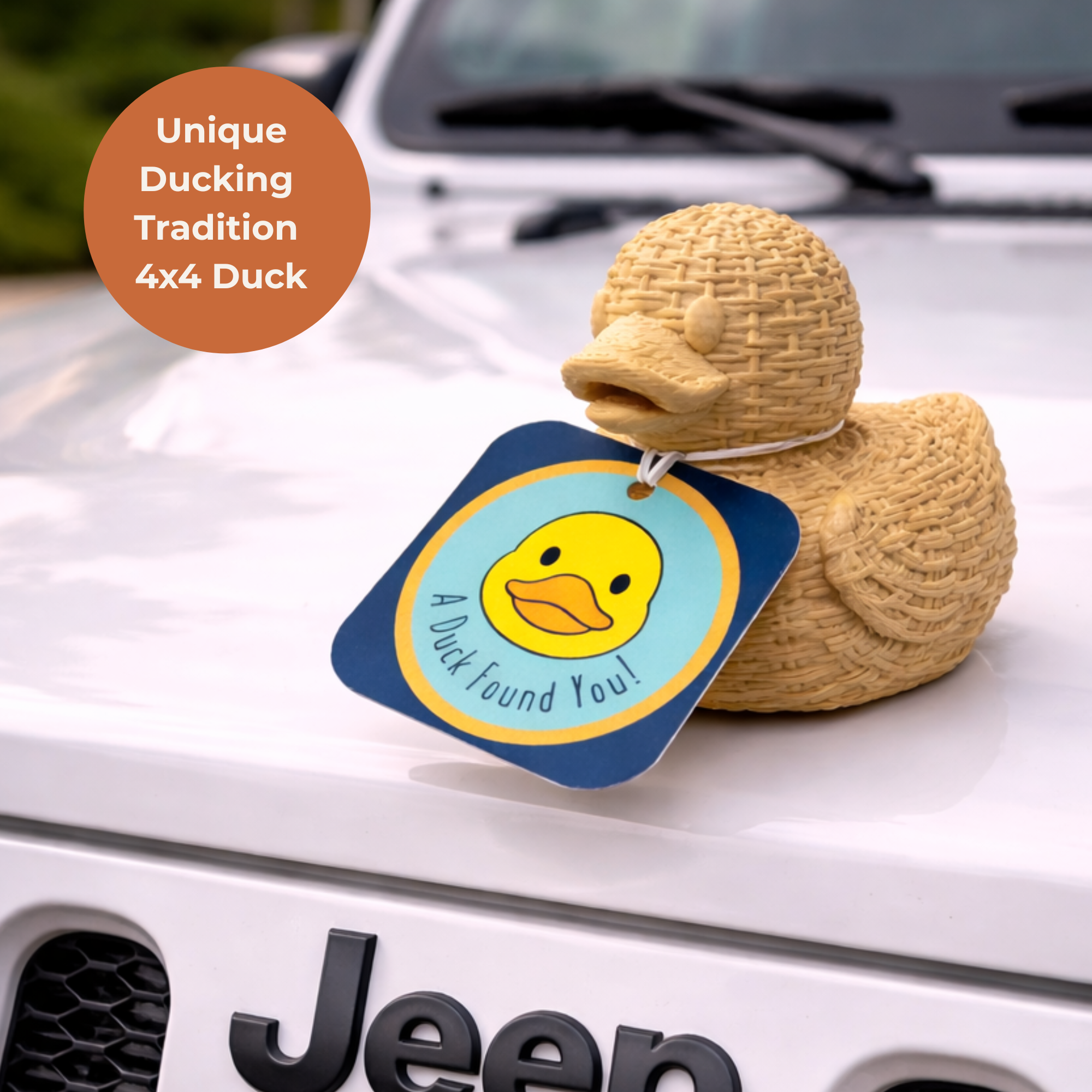 Wicker Duck - Dashboard & Cruise Boho Style Woven Figurine