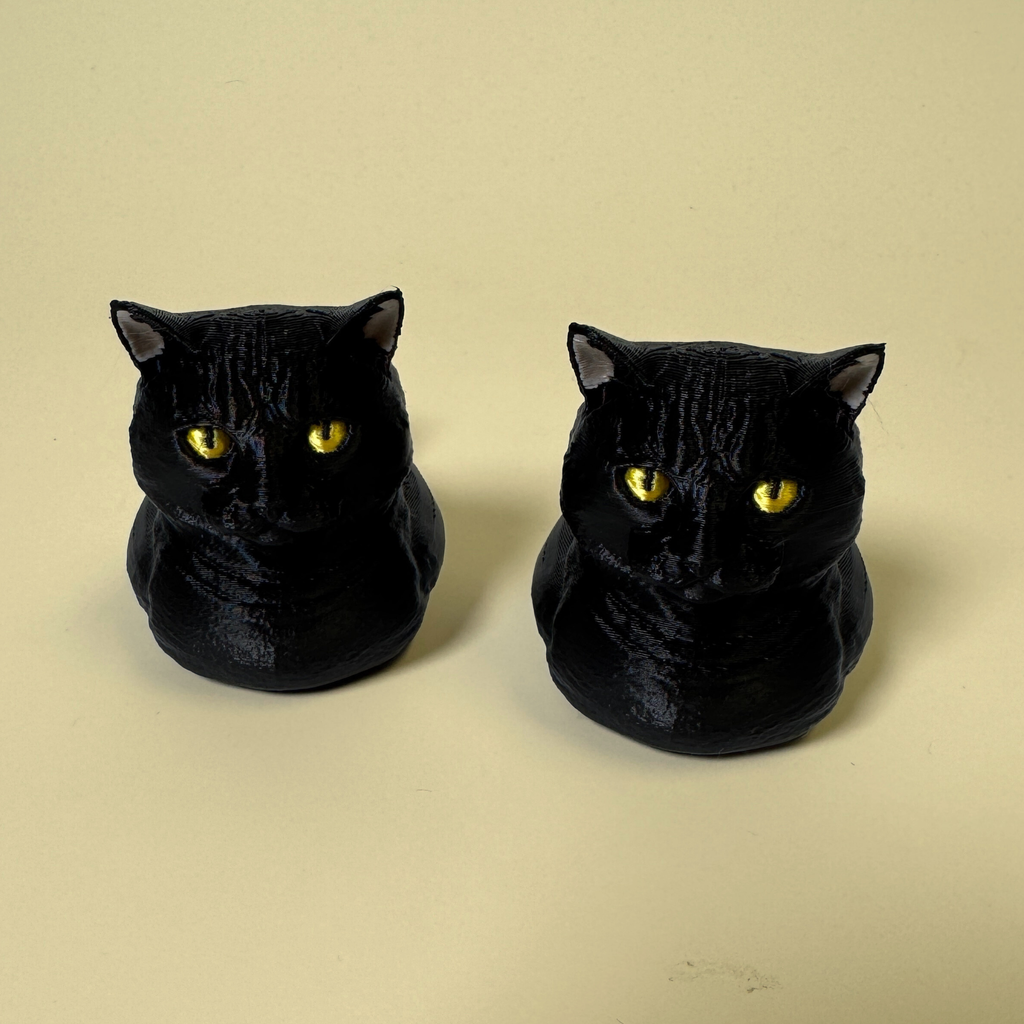 Black Tabby Cat Duck - 4x4 Ducking Gift Dashboard Decoration Cruise Hide Seek Cat Lover Gift Halloween Collectible