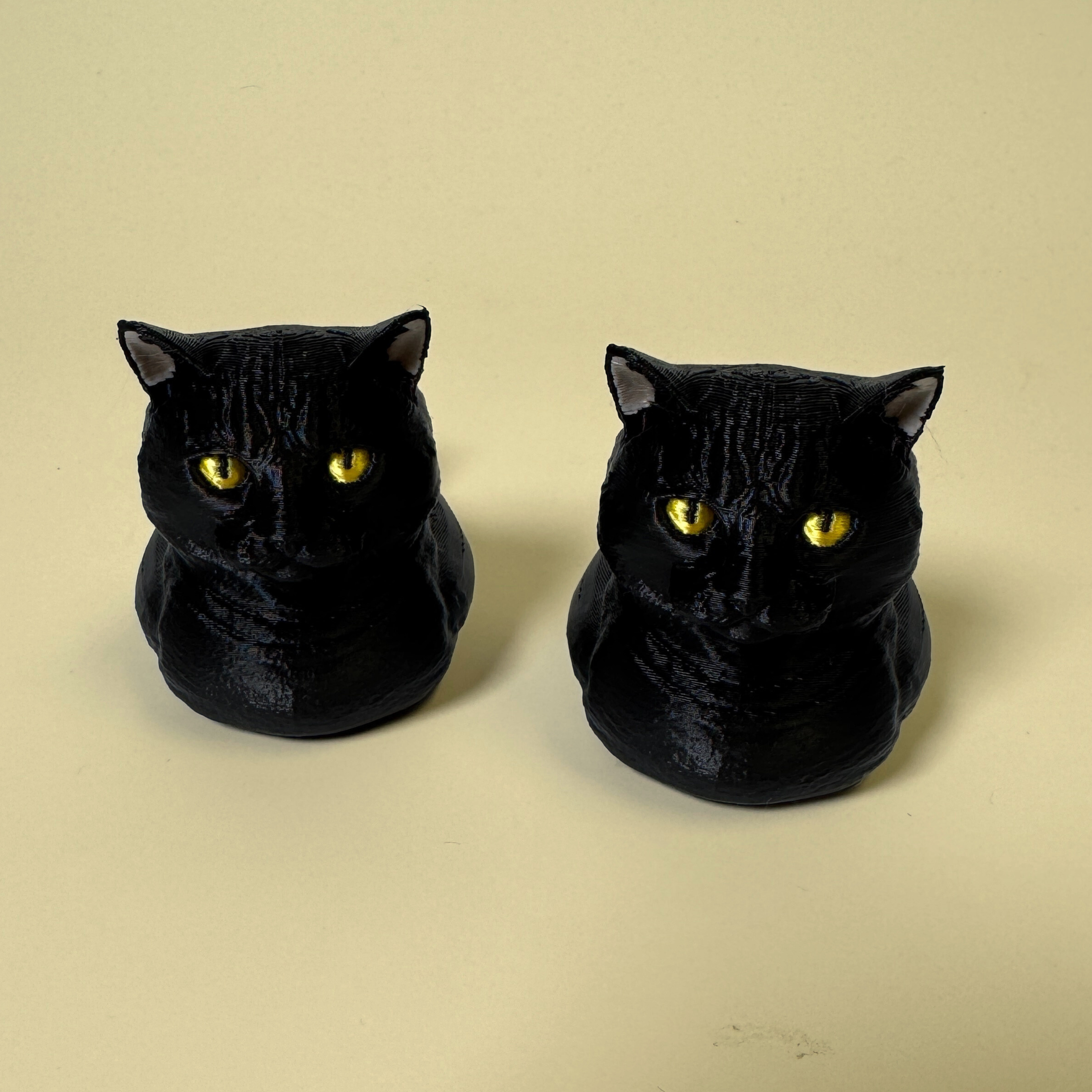 Black Tabby Cat Duck - 4x4 Ducking Gift Dashboard Decoration Cruise Hide Seek Cat Lover Gift Halloween Collectible