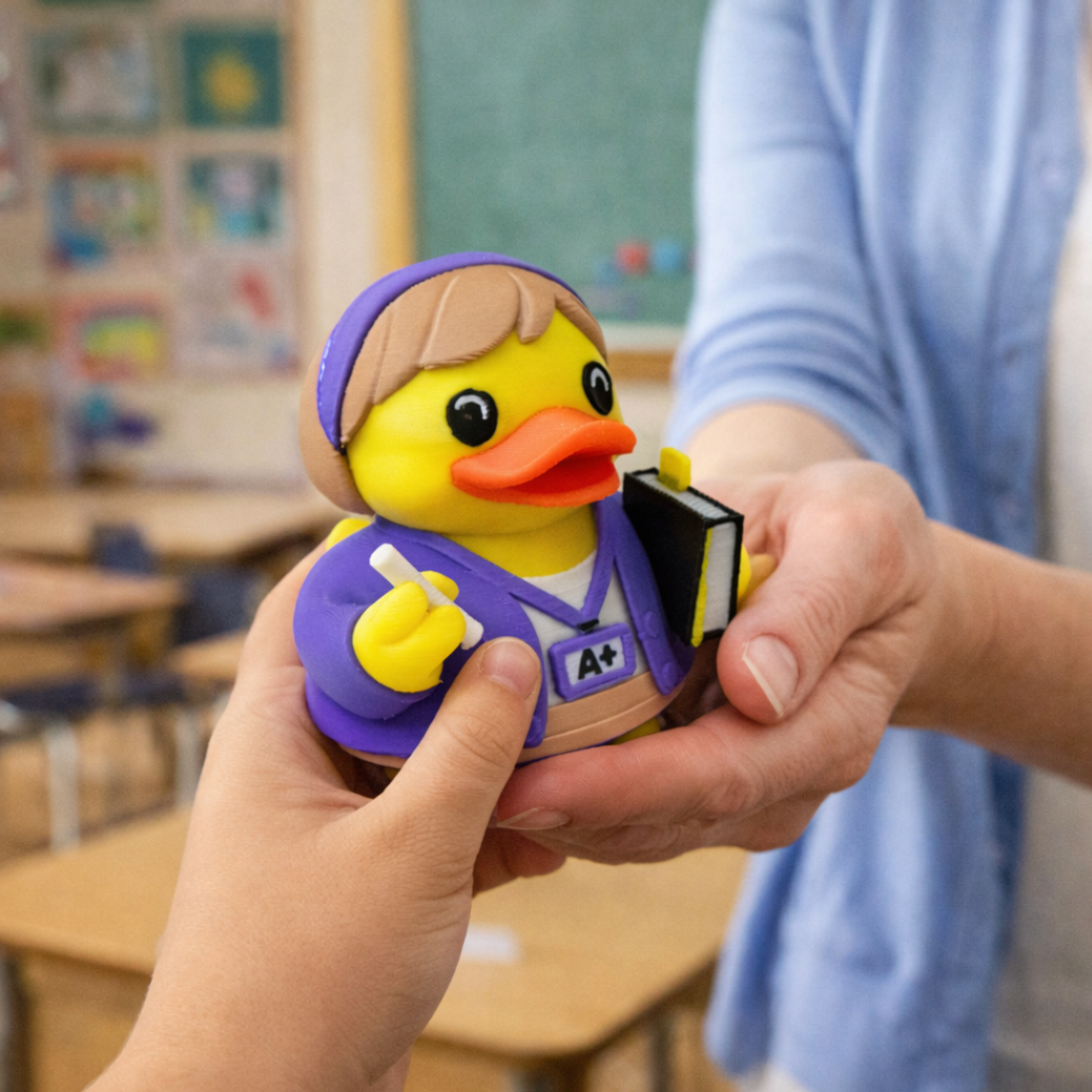 Teacher Duck | Teacher Appreciation Gift, Classroom Decor, 4x4 Ducking & Cruise Hide & Seek
