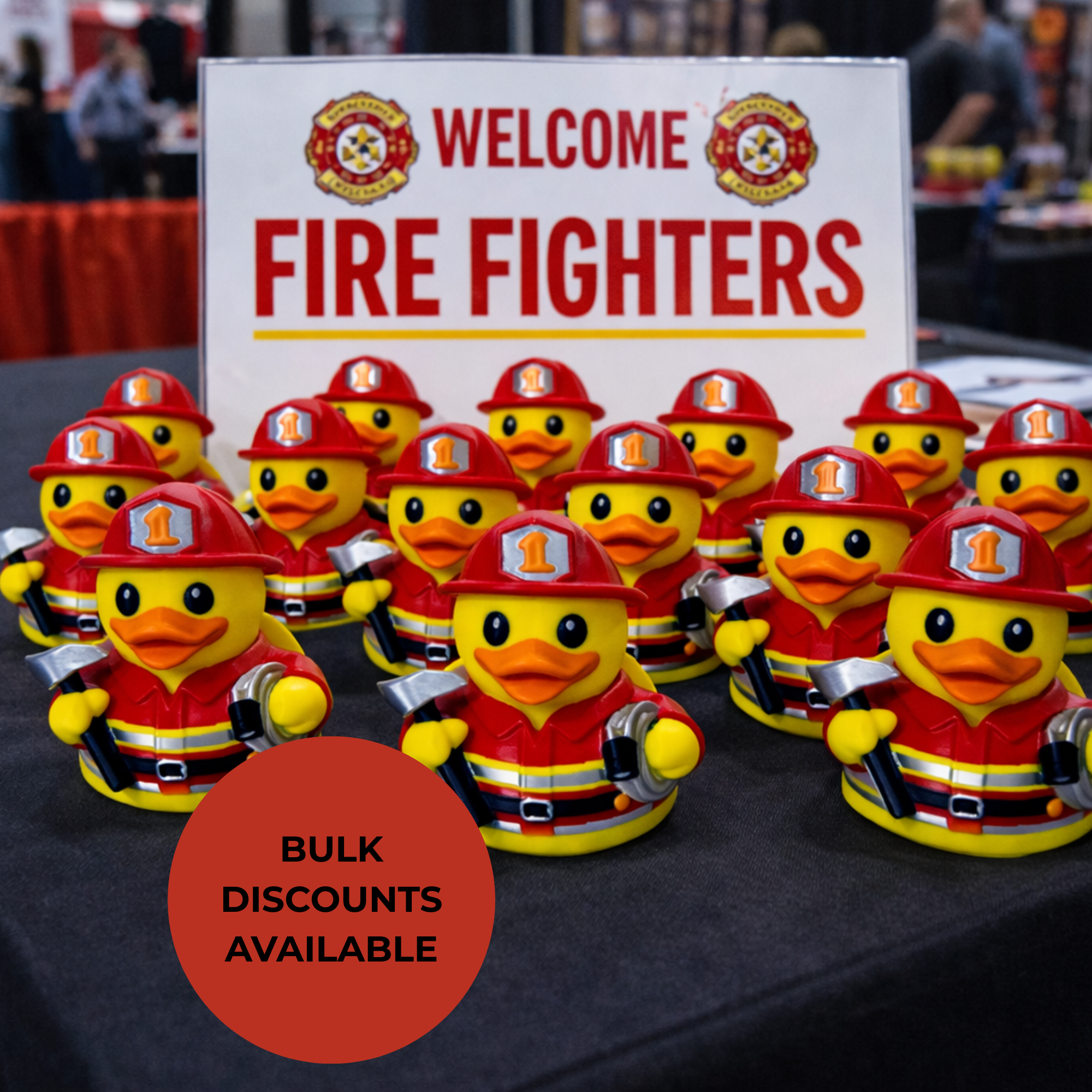 Firefighter Duck Figure Dashboard Ducking Decoration Car Accessory Toy Fireman Desk Ornament Collectible Firefighter Gift Party Favor