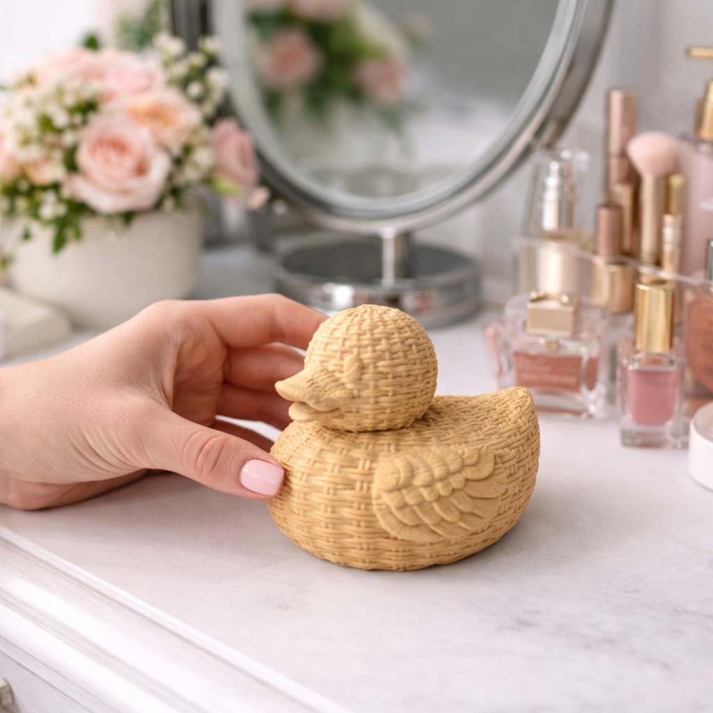 Wicker Duck - Dashboard & Cruise Boho Style Woven Figurine