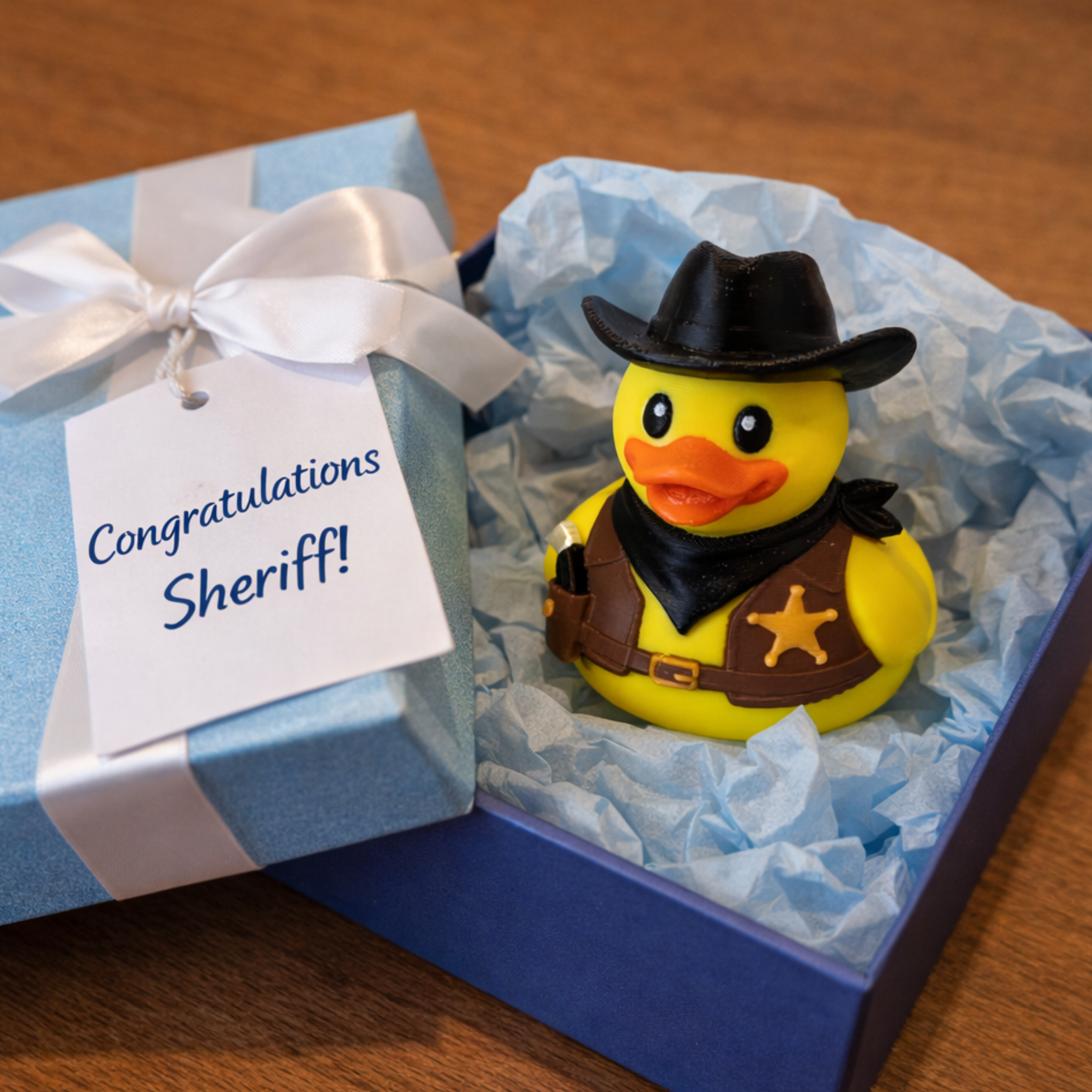 Sheriff Duck – Cowboy Dashboard Decoration for 4x4 Trail Vehicle Ducking Gift