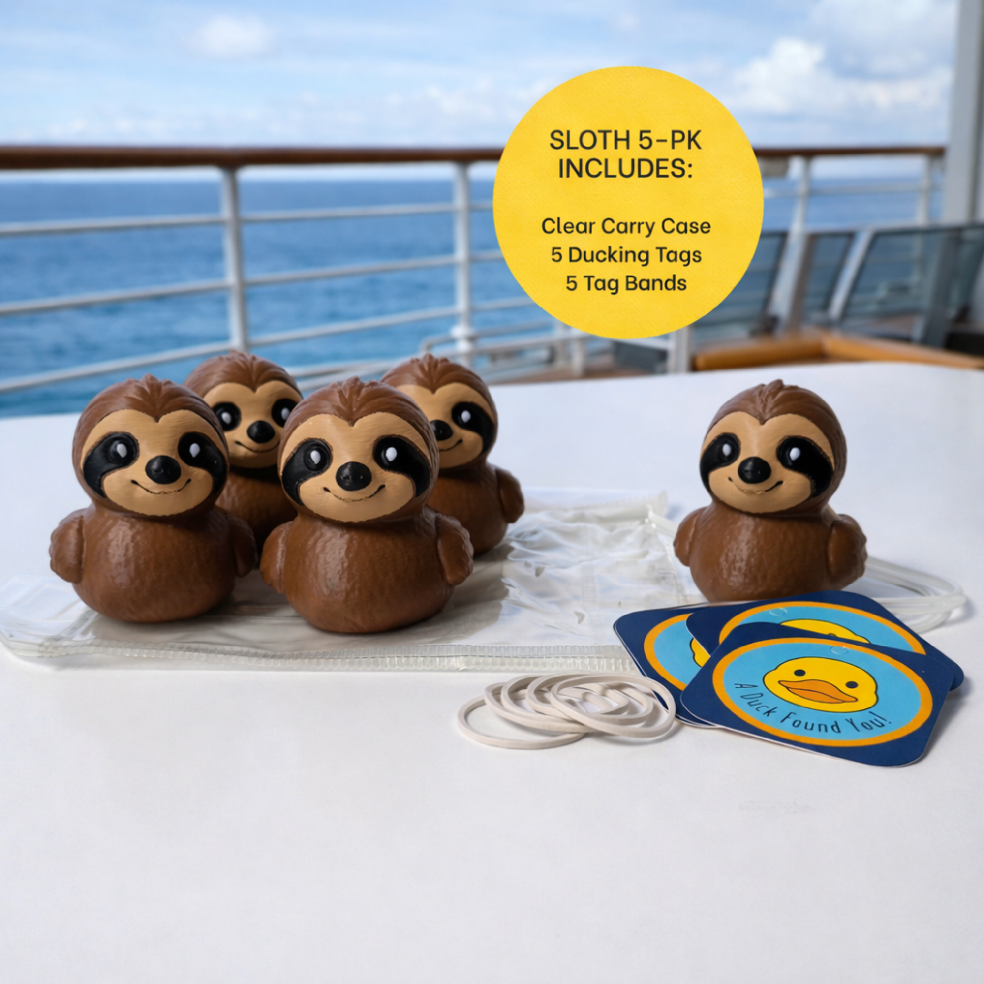 Sloth Duck | 4x4 Ducking & Cruise Hide & Seek Gift, Desk Accessory & Funny Animal Decor