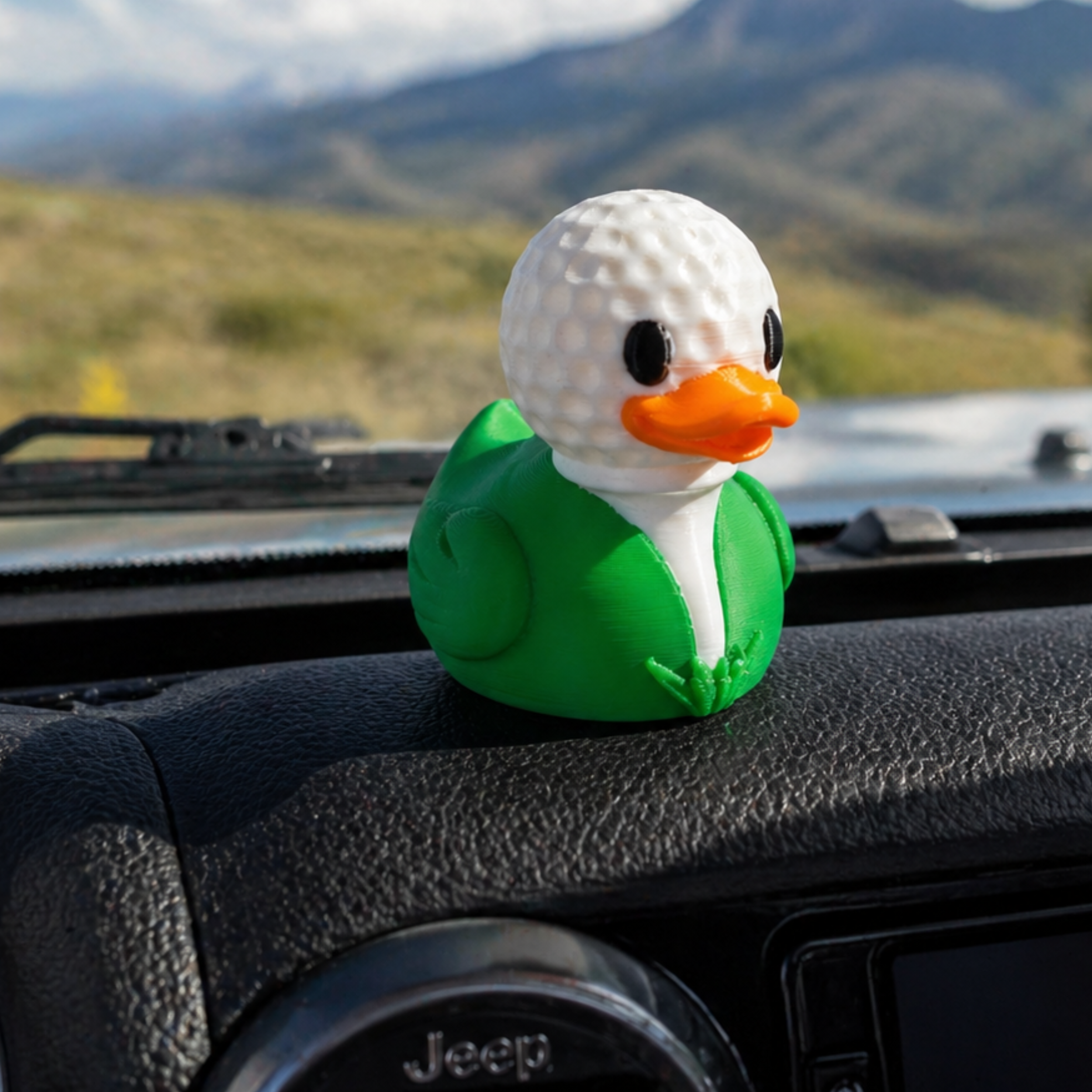 Golf Ball Duck Dashboard Accessory – Funny Car Gift for Golfers