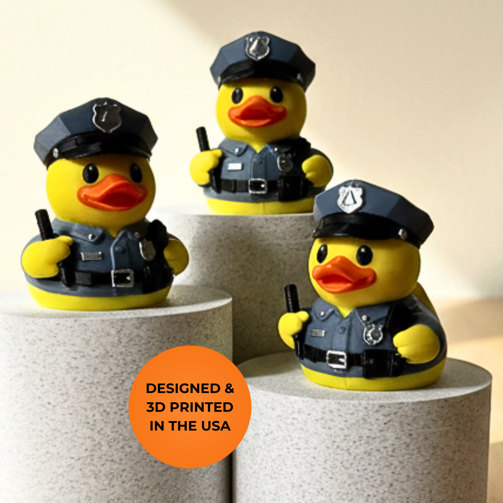Collectible Police Duck Dashboard Buddy Car Decoration Patrol Officer Toy Vehicle Accessory Miniature Figure Authentic Uniform Details Law Enforcement Gift Novelty Car Item Interior Ornament Desk Display Daily Commute Companion Unique