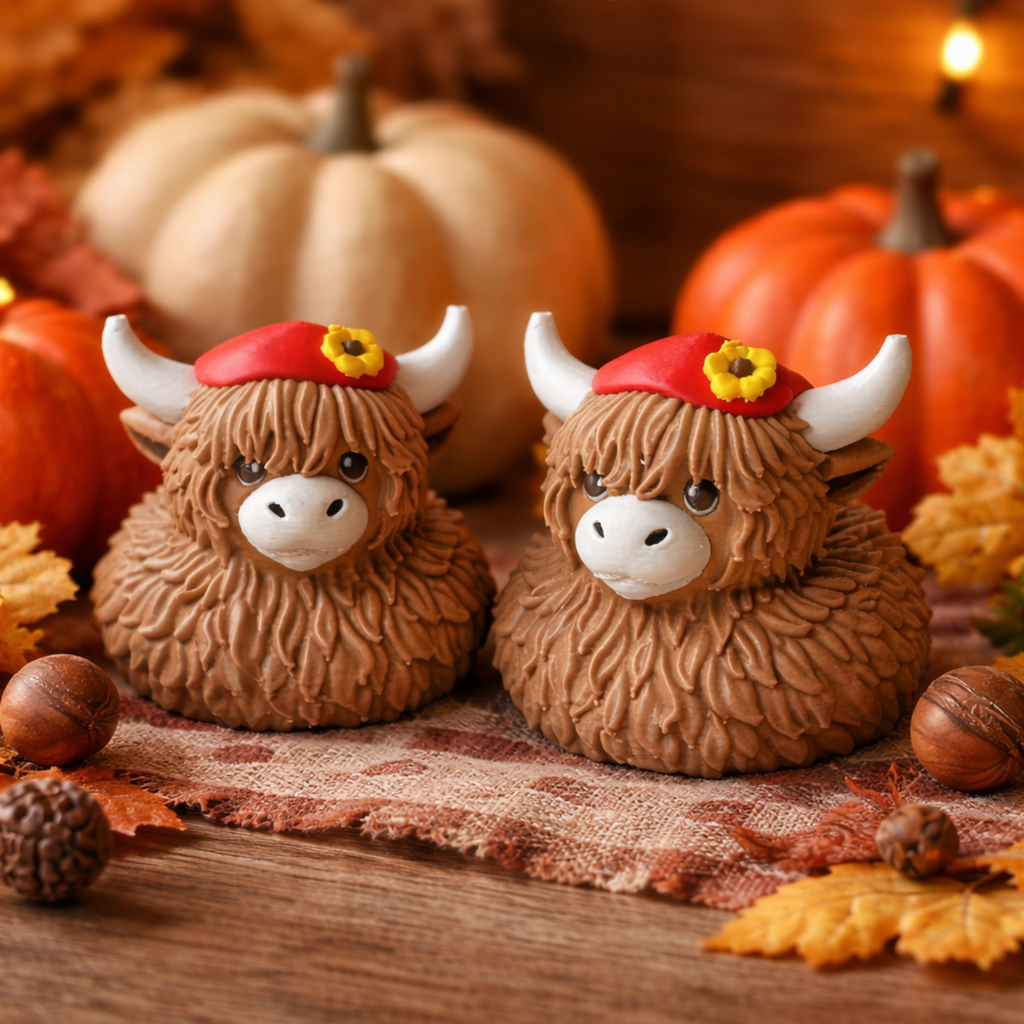Highland Cow Duck - Dashboard Decoration Rustic Style Western Decor Cruise Duck