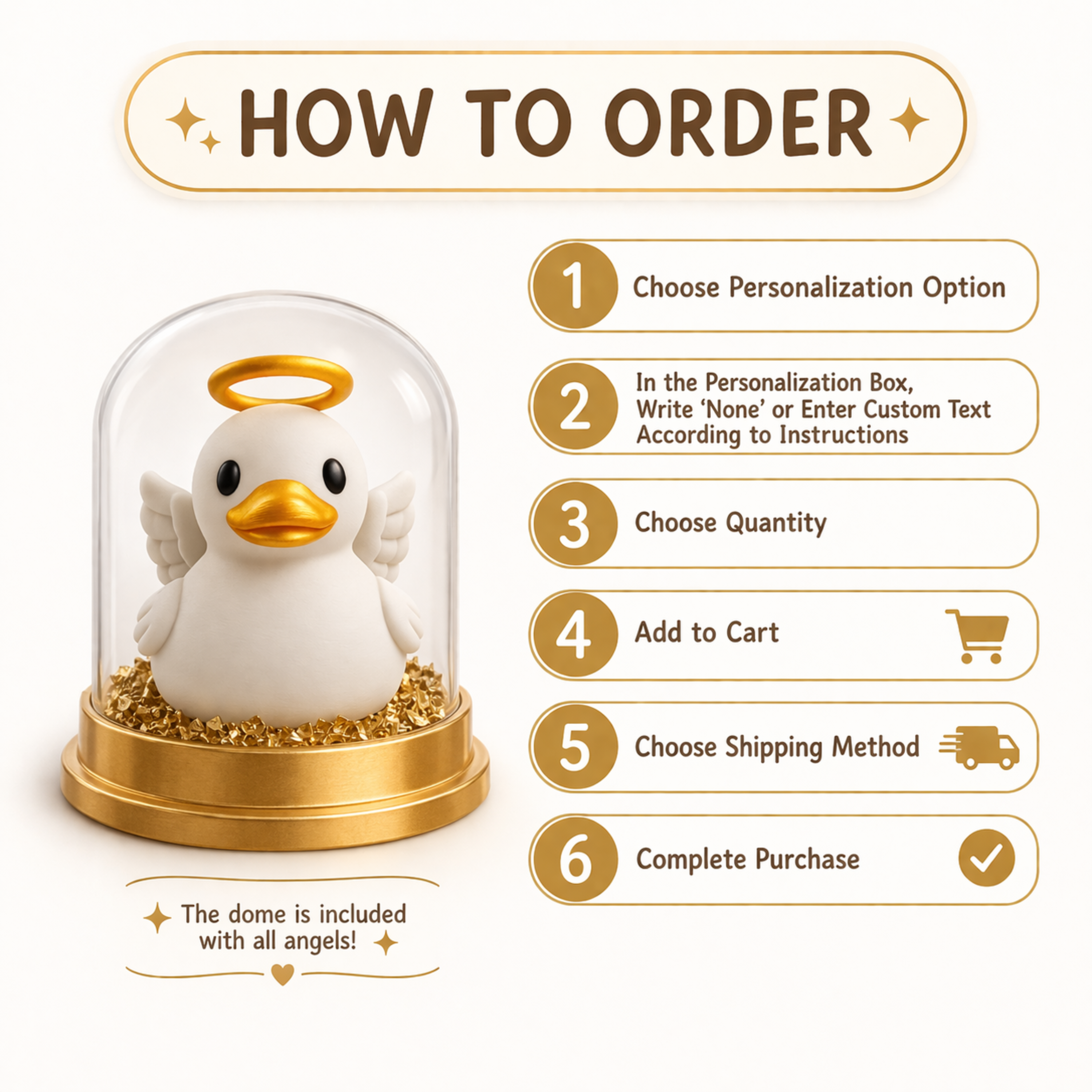 Guardian Angel Duck - Car Dashboard Driver Protection Gift Keepsake Memorial