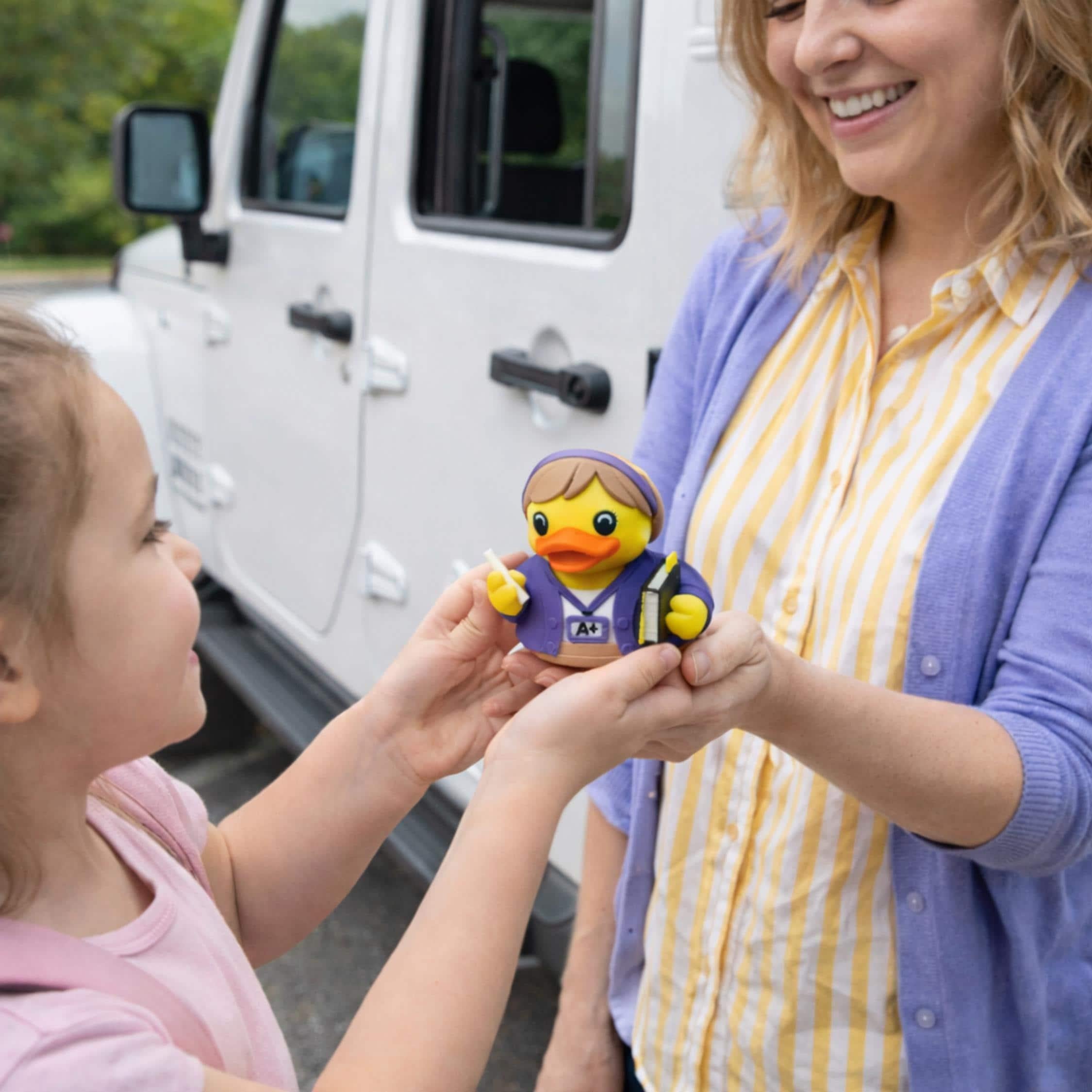 Teacher Duck Dashboard Duck Decoration Desk Accessory Truck Vehicle Dashboard Ornament 3D Printed Duck Classroom Decor 4x4 Gift Teacher