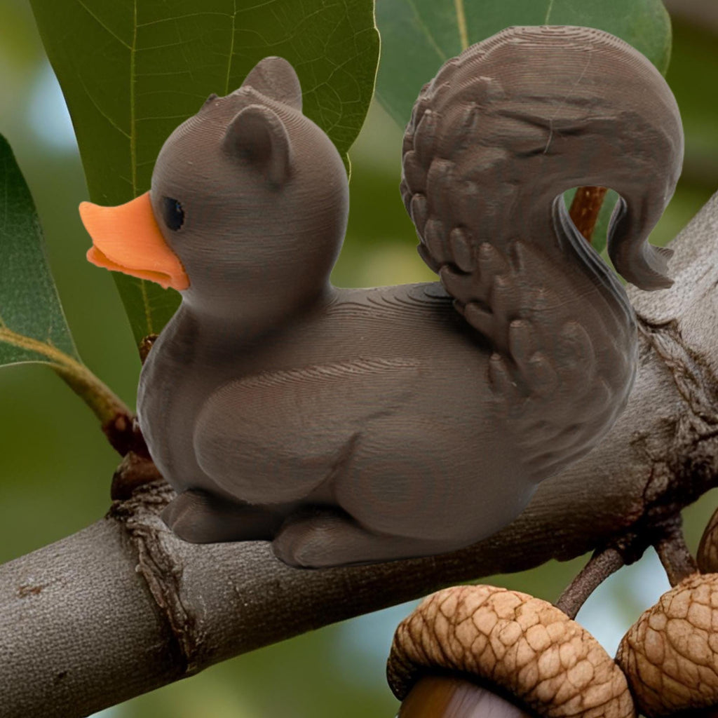 Squirrel Duck - 4x4 Ducking Gift Dashboard Decoration Woodland Animal Nature Theme Cabin Decor Trail Rider