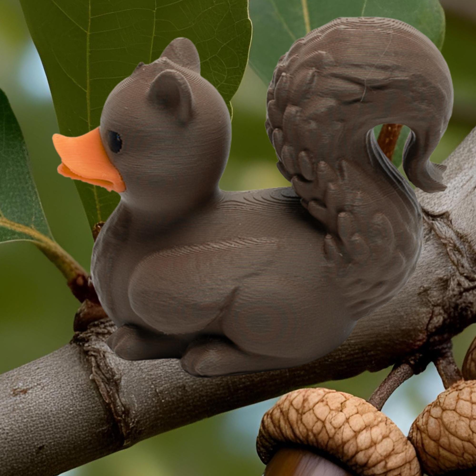 Squirrel Duck - 4x4 Ducking Gift Dashboard Decoration Woodland Animal Nature Theme Cabin Decor Trail Rider