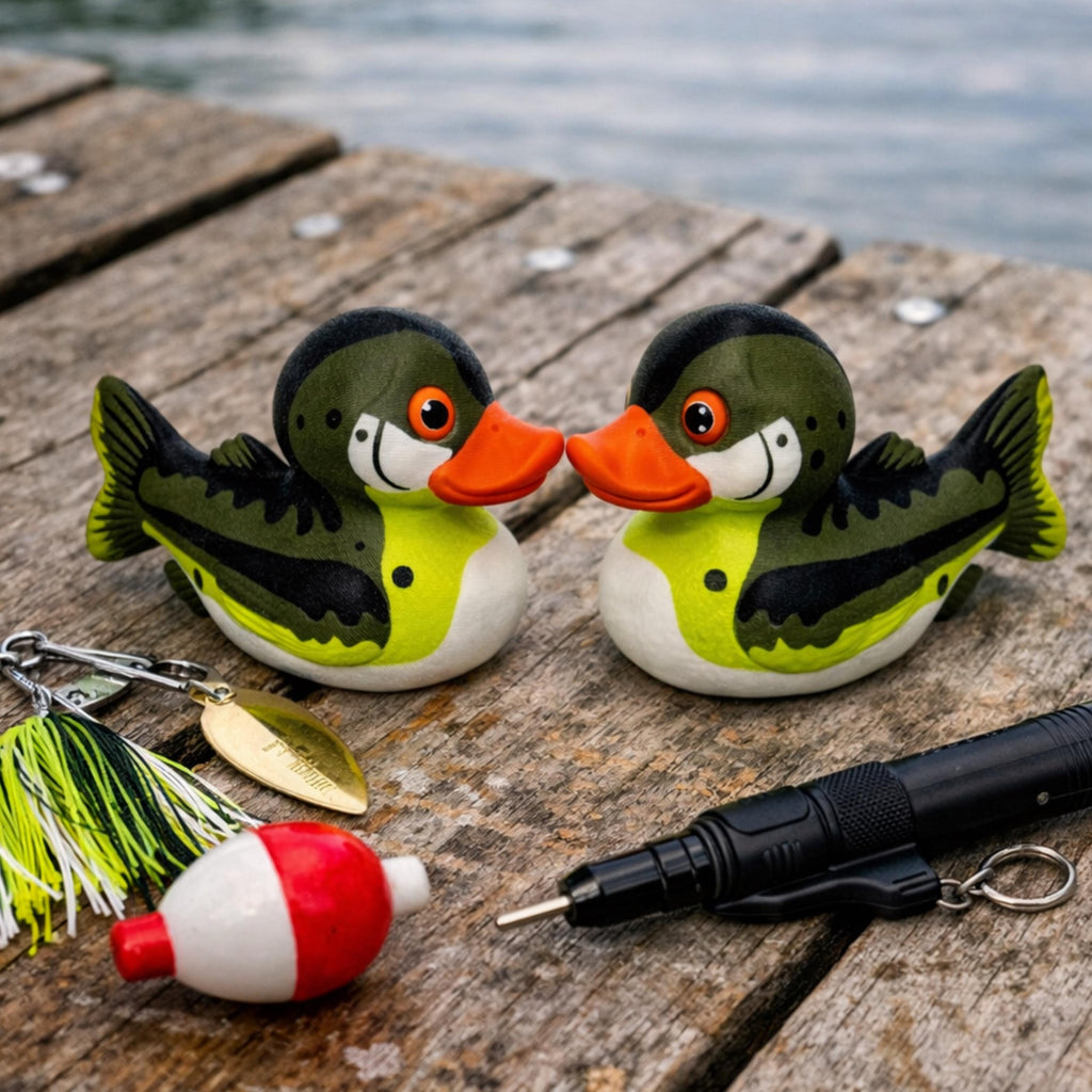 Bass Duck | Largemouth Bass Fisherman Gift, Boat Dashboard & Cabin Decor