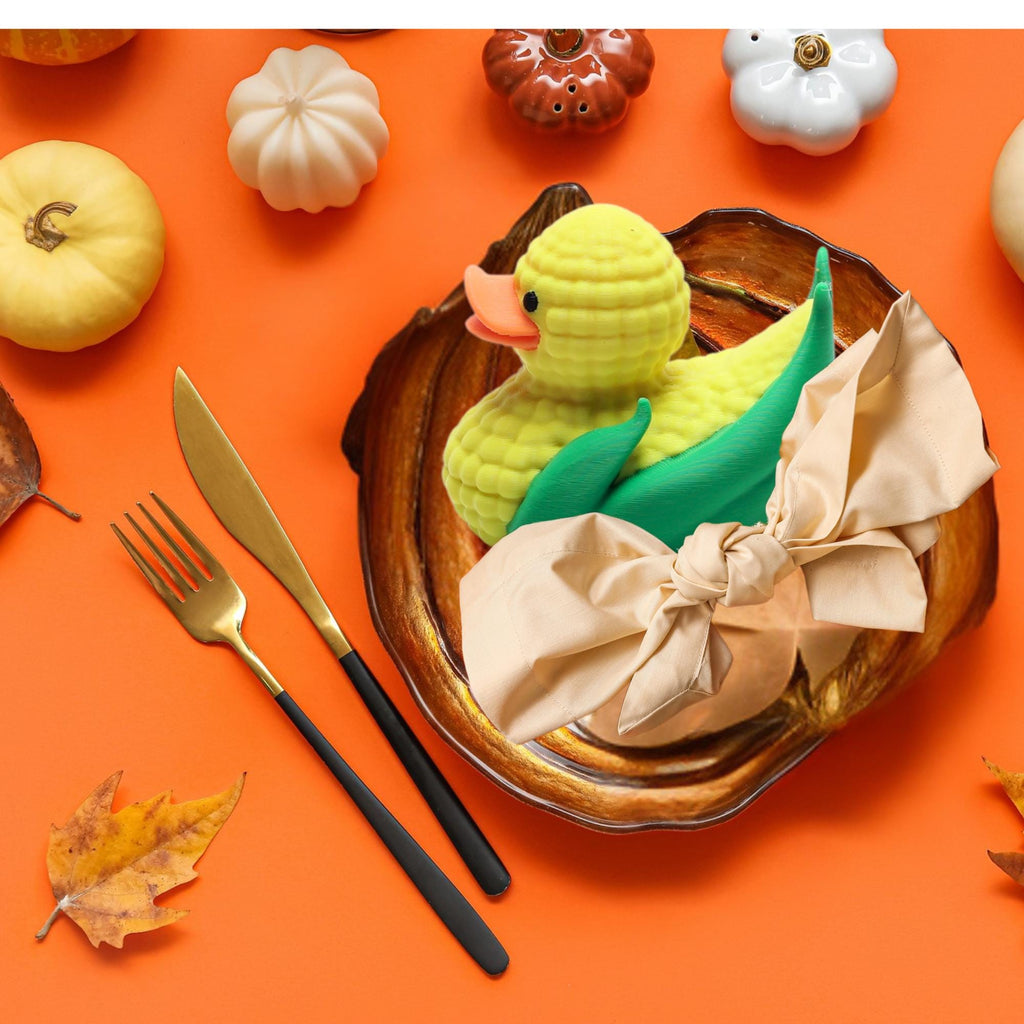 Corn Duck - Farm Gift & 4x4 Ducking Dashboard Decoration Thanksgiving Party Favor Country Harvest Decor