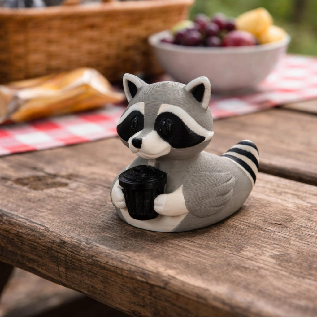 Raccoon Duck - 4x4 Ducking Gift Dashboard Decoration Cruise Hide Seek Trash Bandit Funny Collectible