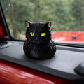 Black Tabby Cat Duck - 4x4 Ducking Gift Dashboard Decoration Cruise Hide Seek Cat Lover Gift Halloween Collectible