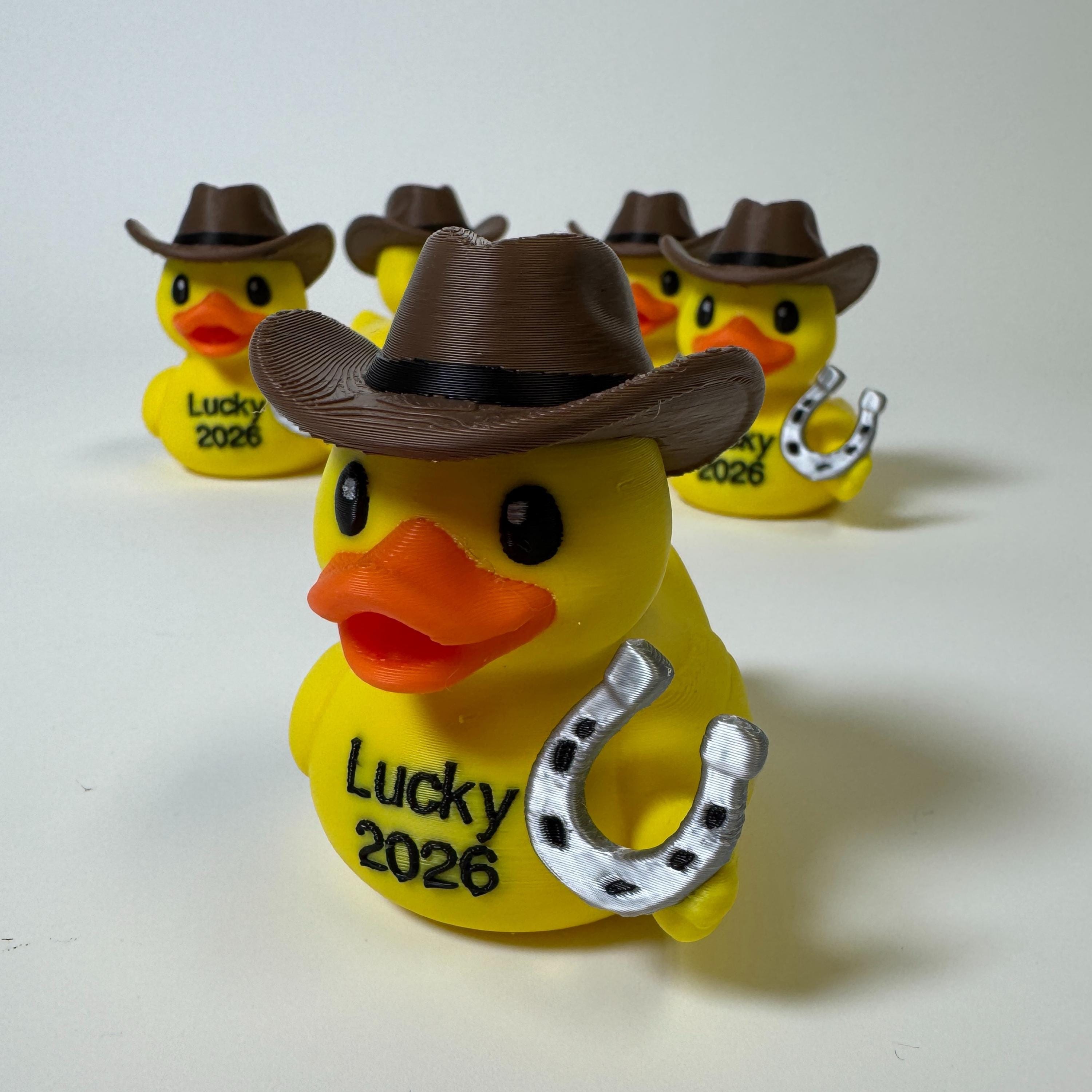 Lucky Cowboy Duck | Good Luck Charm, Western Party Favor, Dashboard Decoration & 4x4 Ducking Gift