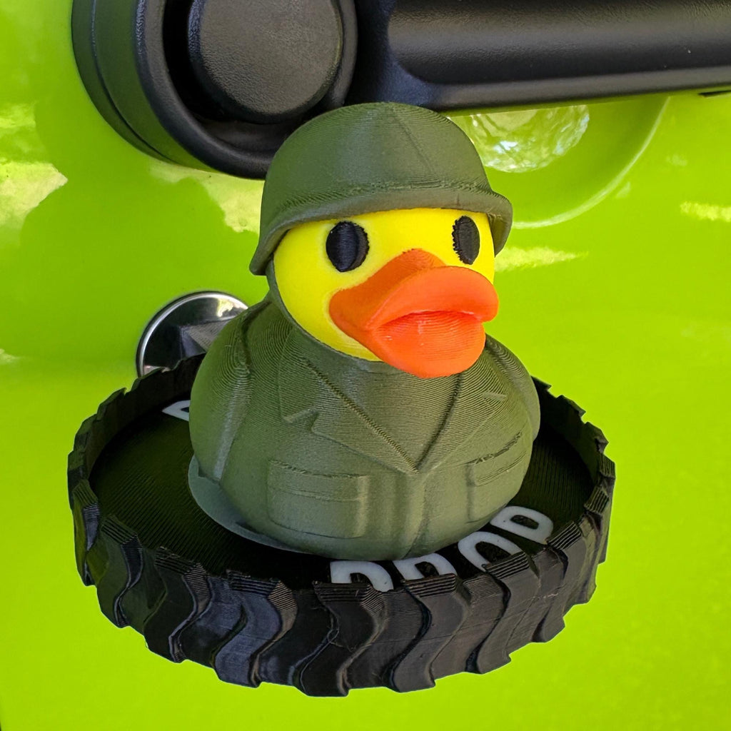 Military Duck | Patriot Gift, Boot Camp Graduation, Dashboard Decoration & 4x4 Ducking Accessory