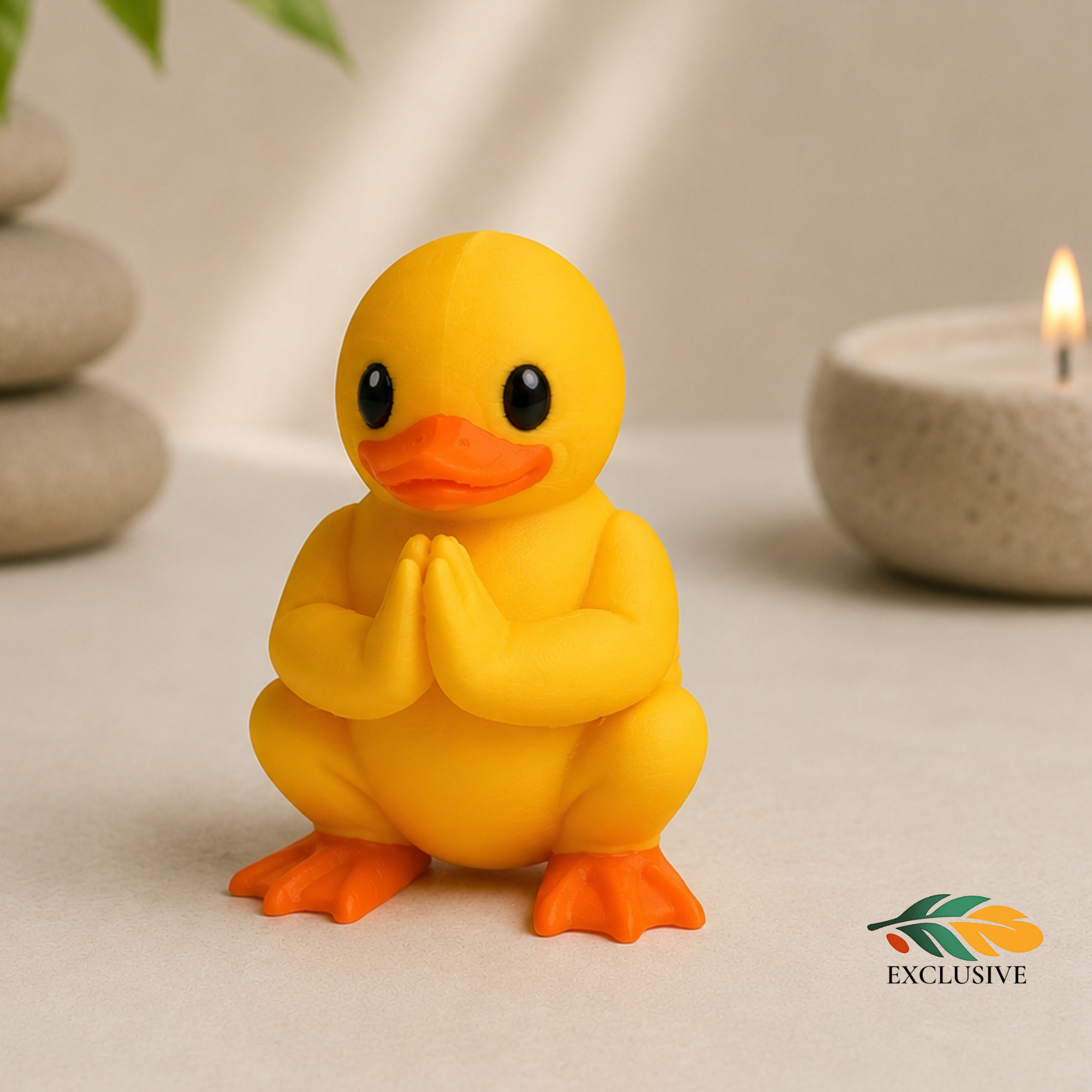 Yoga Duck Figurine – Meditation Desk Wellness Gift