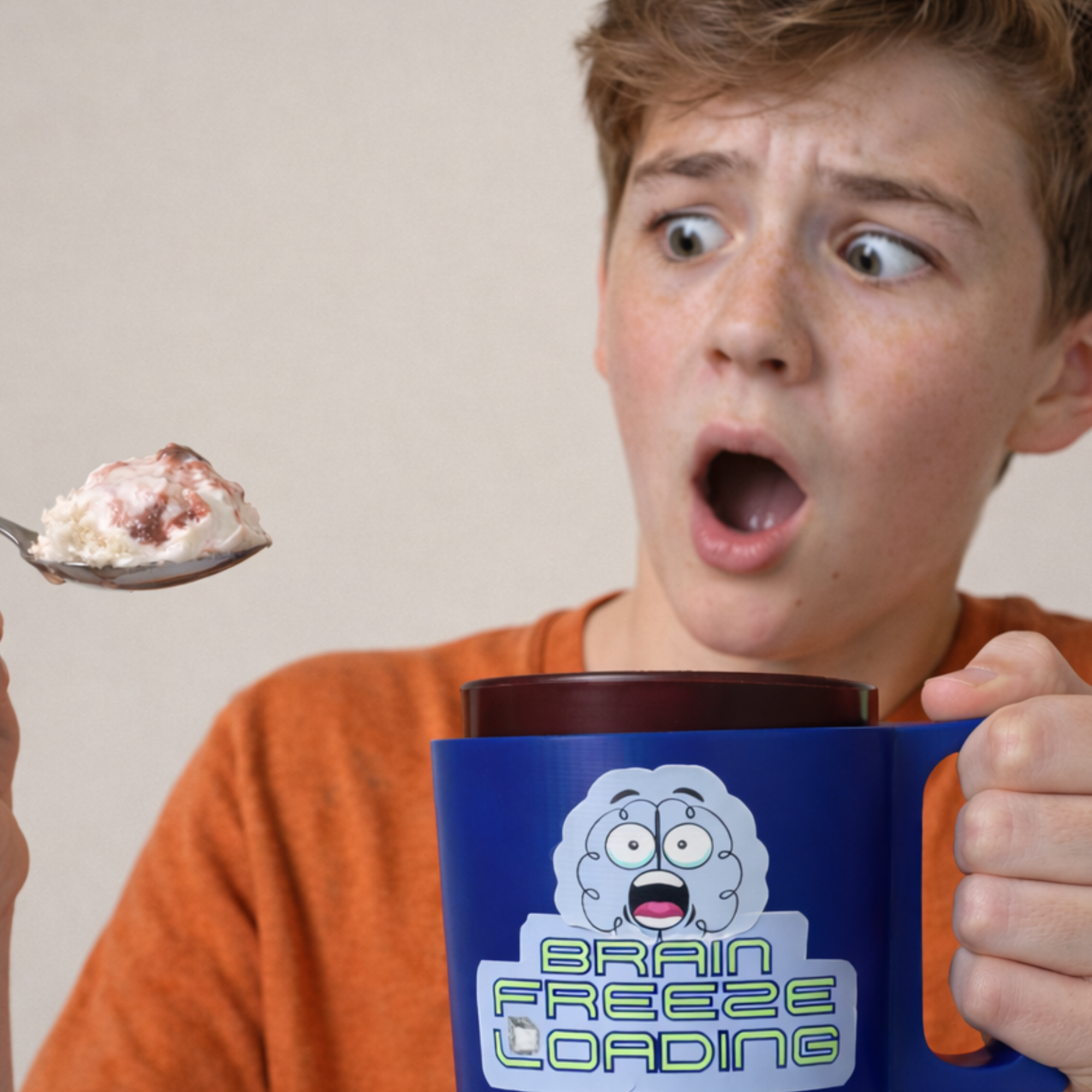 Personal Ice Cream Pint Holder | Adult Grip Handle, Spoon Slot & Vinyl Sticker Options